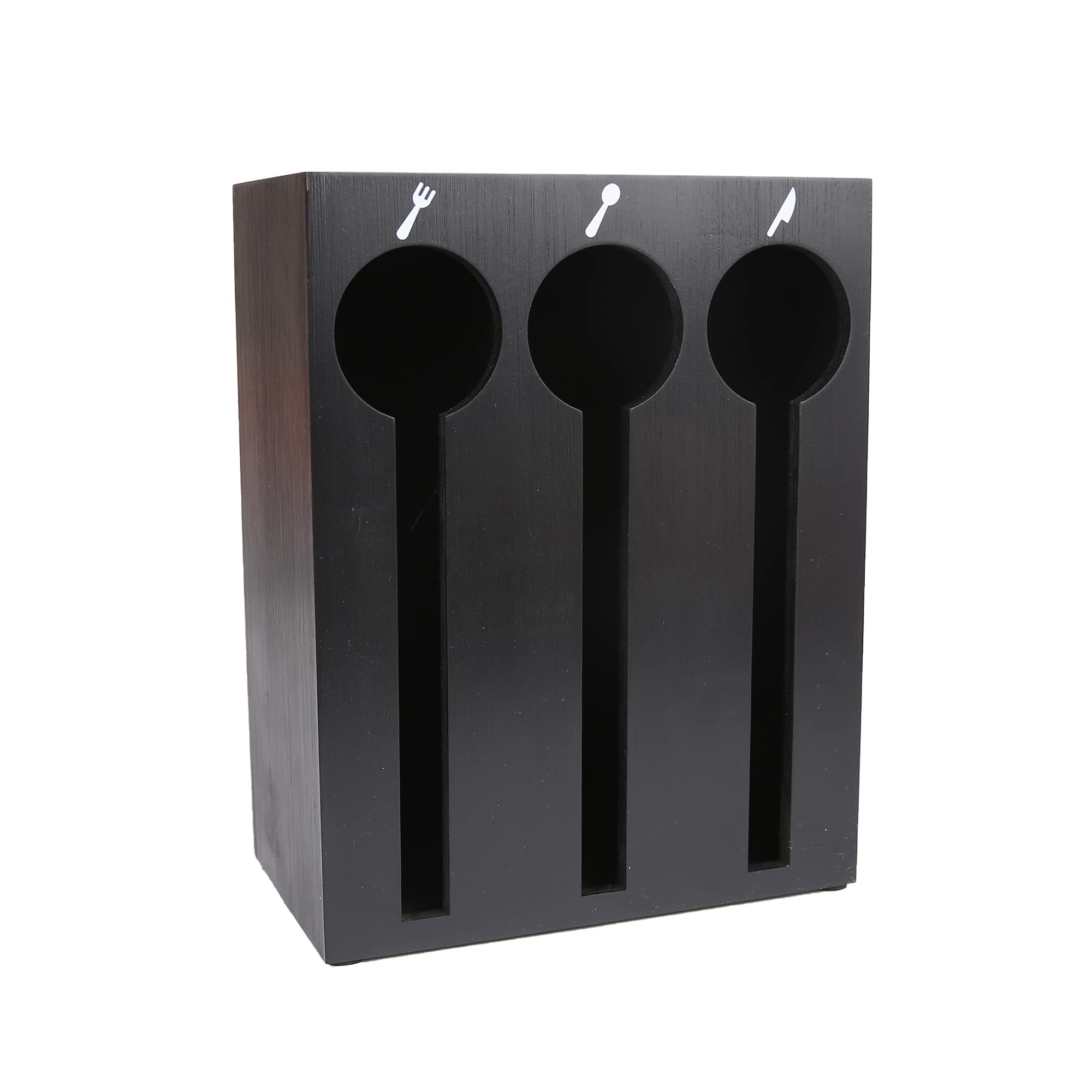 UCUDI Plastic Utensil Dispenser - 50 Slot Cutlery Organizer & Silverware Holder Caddy for Kitchen, Restaurant, Party - Durable Tableware Storage for Picnics, Office, Buffet, and Catering Events