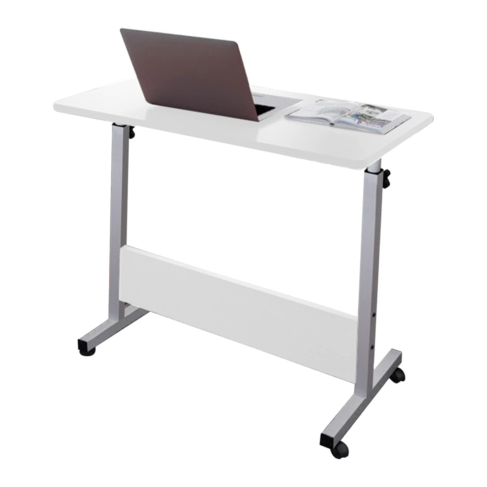 CRX Computer Desk with Wheels - Small Home Office Desk, Mobile Workstation for Bedroom, Study & Workspace - Perfect for Remote Work & Gaming Setup