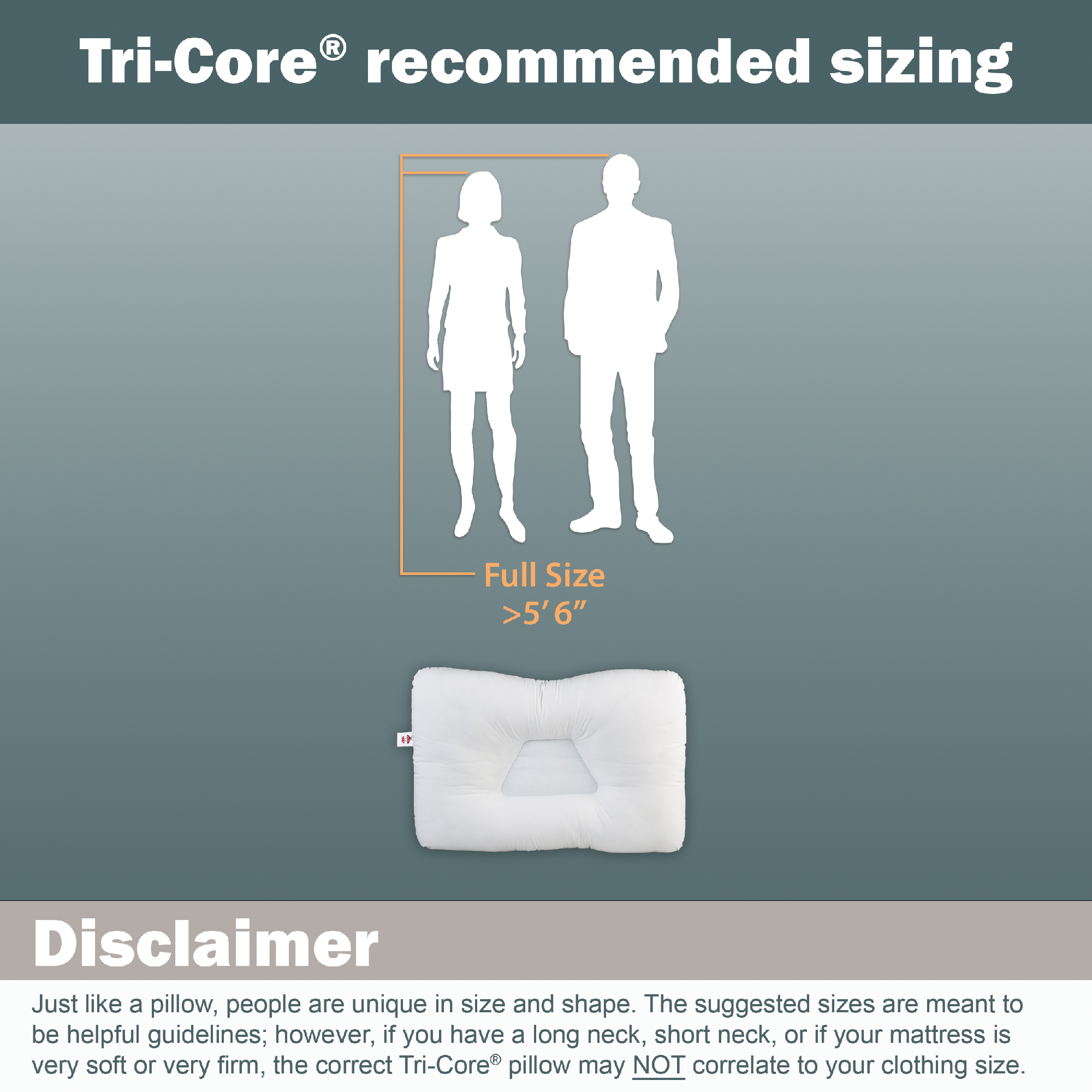 Tri Core Natural Cervical Support Pillow with Premium Organic Cotton Shell - Orthopedic Neck Pain Relief Pillow for Side, Back & Stomach Sleepers - Perfect for Home, Office & Travel Use