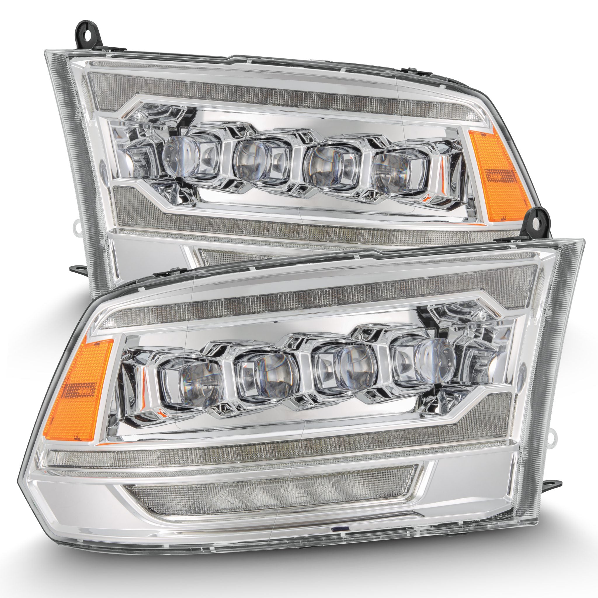 2018 Ram 2500 NOVA Series LED Projector Headlights - Chrome Housing for 5th Gen Ram Trucks - Upgrade Your Night Driving Visibility