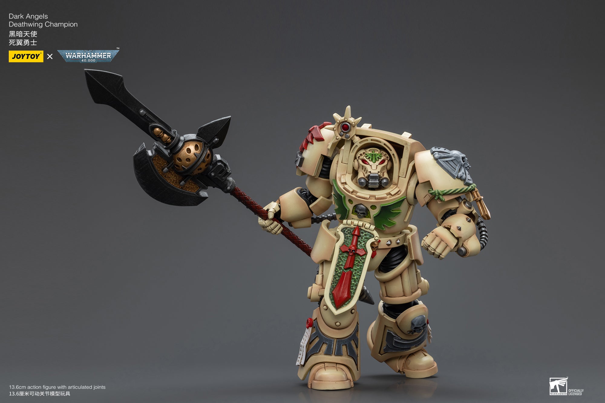 JOYTOY 1/18 Scale Warhammer 40K Dark Angels Deathwing Action Figure - Collectible Miniature for Tabletop Gaming & Display