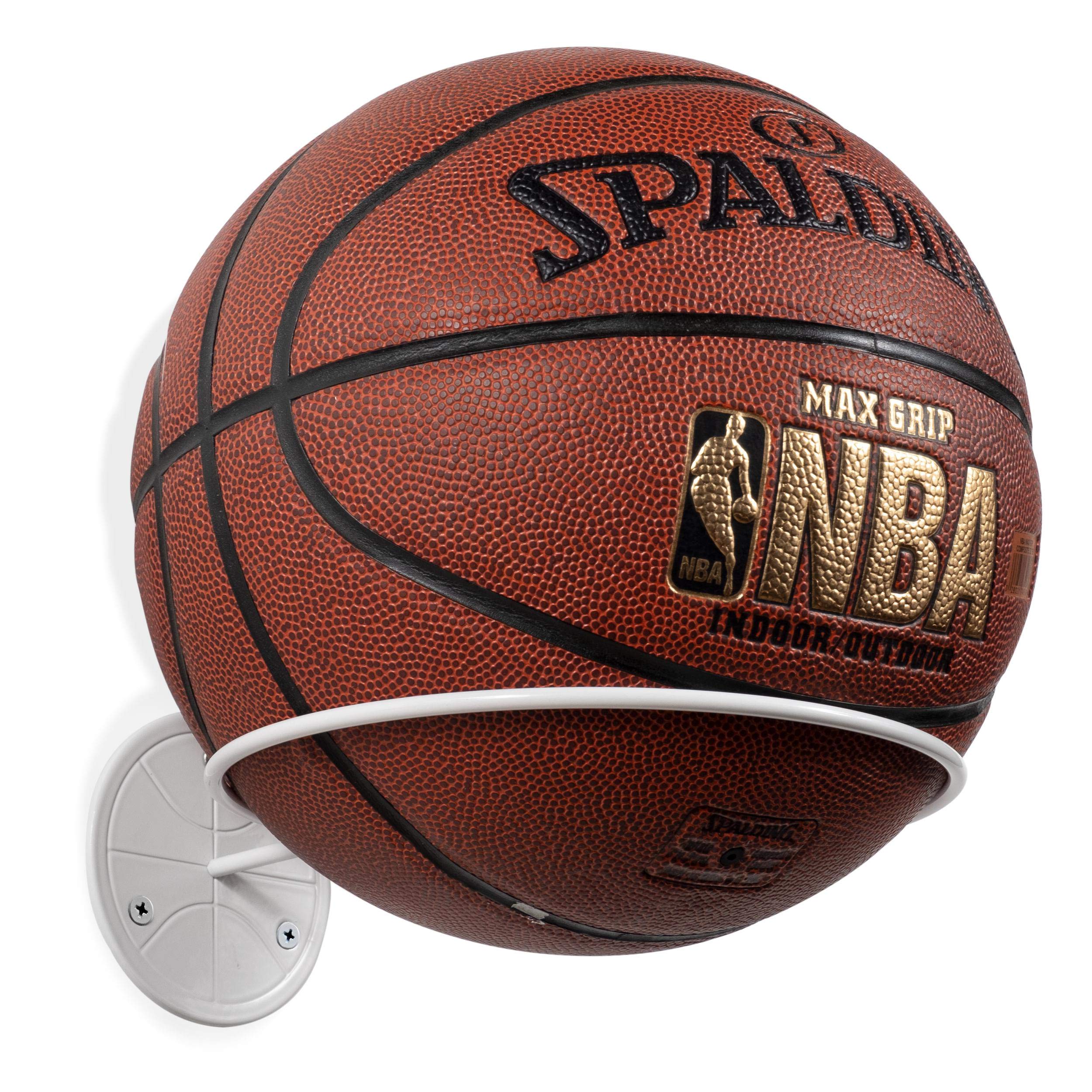 Wall Mount Ball Storage Rack - Metal Sports Ball Holder Organizer for Basketball, Football, Soccer | Space-Saving Garage, Playroom & Gym Organization Solution