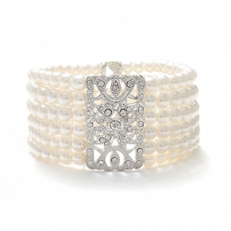 Acacia Ivory Pearl Stretch Bracelet for Women - Elegant Beaded Elastic Jewelry for Party, Wedding & Everyday Wear