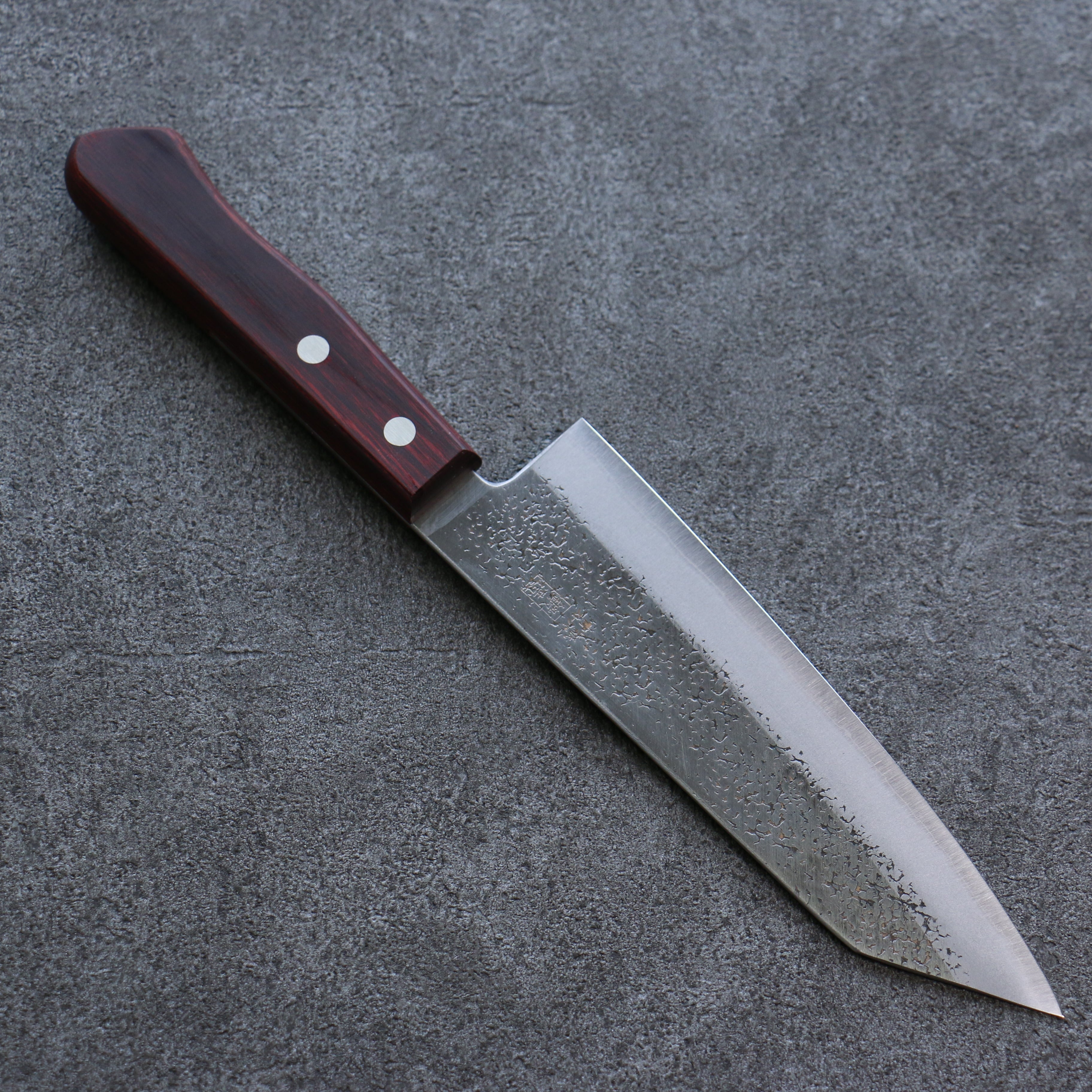 Premium Seisuke Blue Super Hammered Bunka Knife 165mm - Japanese Chef Knife with Red Pakkawood Handle - Perfect for Slicing, Dicing & Precision Cutting in Professional & Home Kitchens