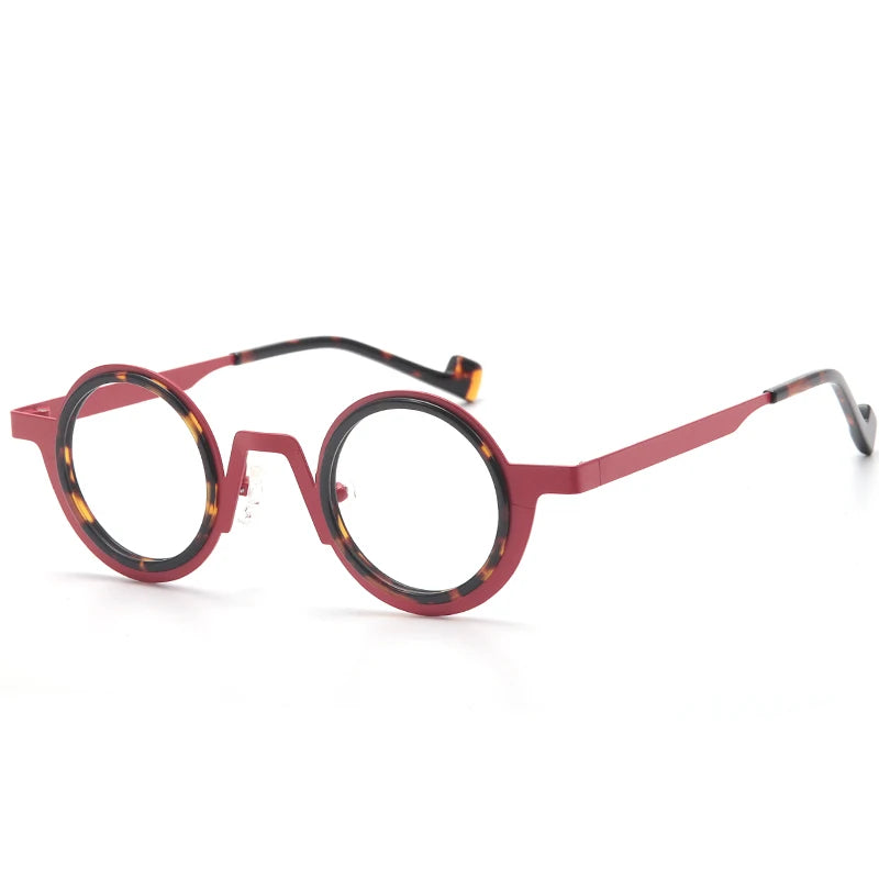 Aror Women's Full Rim Round Acetate Alloy Eyeglasses 76868 - Stylish Retro Frames for Reading, Work & Everyday Wear