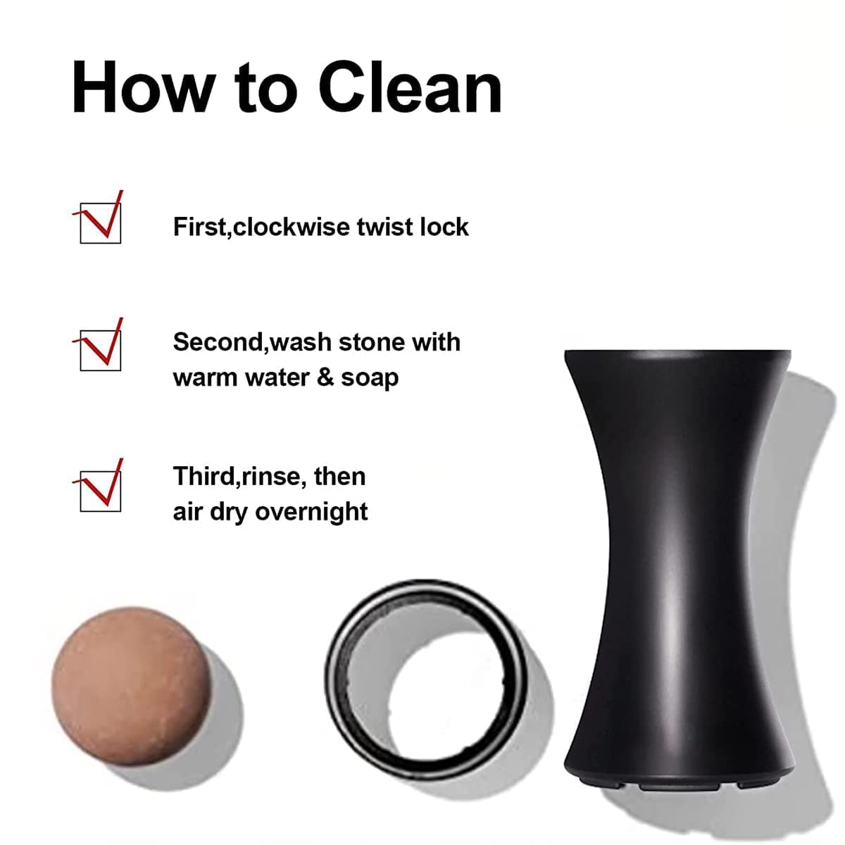 DHYANI Volcanic Stone Face Roller for Oily Skin - Reusable Oil Absorbing Facial Roller with Makeup Sponge | Black | Perfect for On-the-Go Oil Control & Makeup Touch-Ups