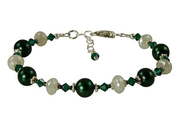 Emerald Pearl Chalcedony Gemstone Bracelet - Natural Healing Stone Jewelry for Women, Spiritual Energy & Chakra Balancing - Perfect for Meditation, Yoga & Everyday Wear