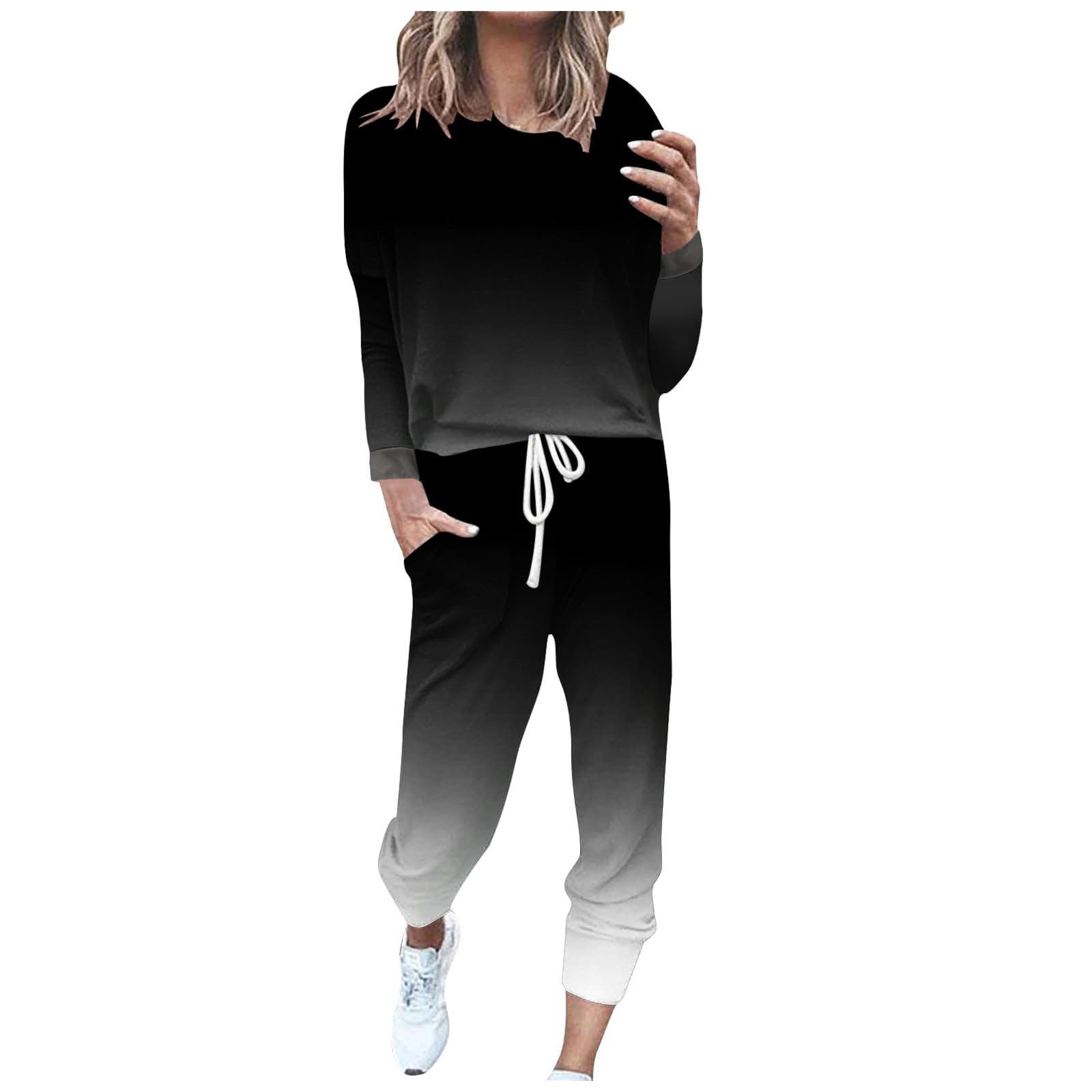 Women's Jogger Sets - 2 Piece Lounge Outfits with Matching Sweatshirts | Comfortable Casual Wear for Home, Gym & Travel