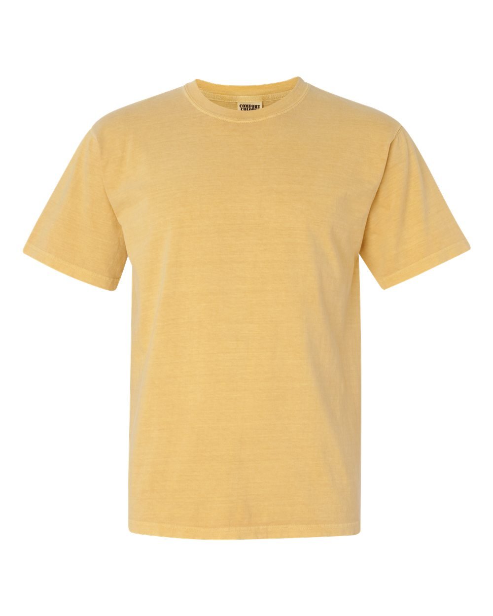 Comfort Colors 6.1 oz Ringspun Garment-Dyed Soft Cotton T-Shirt (C1717) - Mustard Color, Size S - Unisex Vintage Style Tee for Casual Wear, Street Fashion & Everyday Outfits