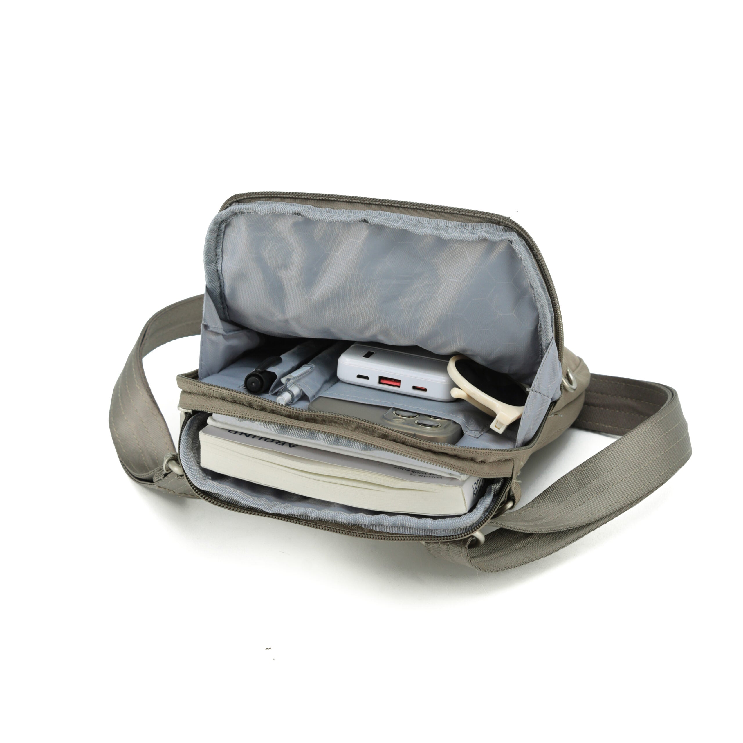 TOSCA TCA988 Anti-Theft Crossbody Bag for Women - Taupe Color, Secure RFID Blocking, Lightweight & Stylish - Perfect for Travel, Commuting, and Everyday Use