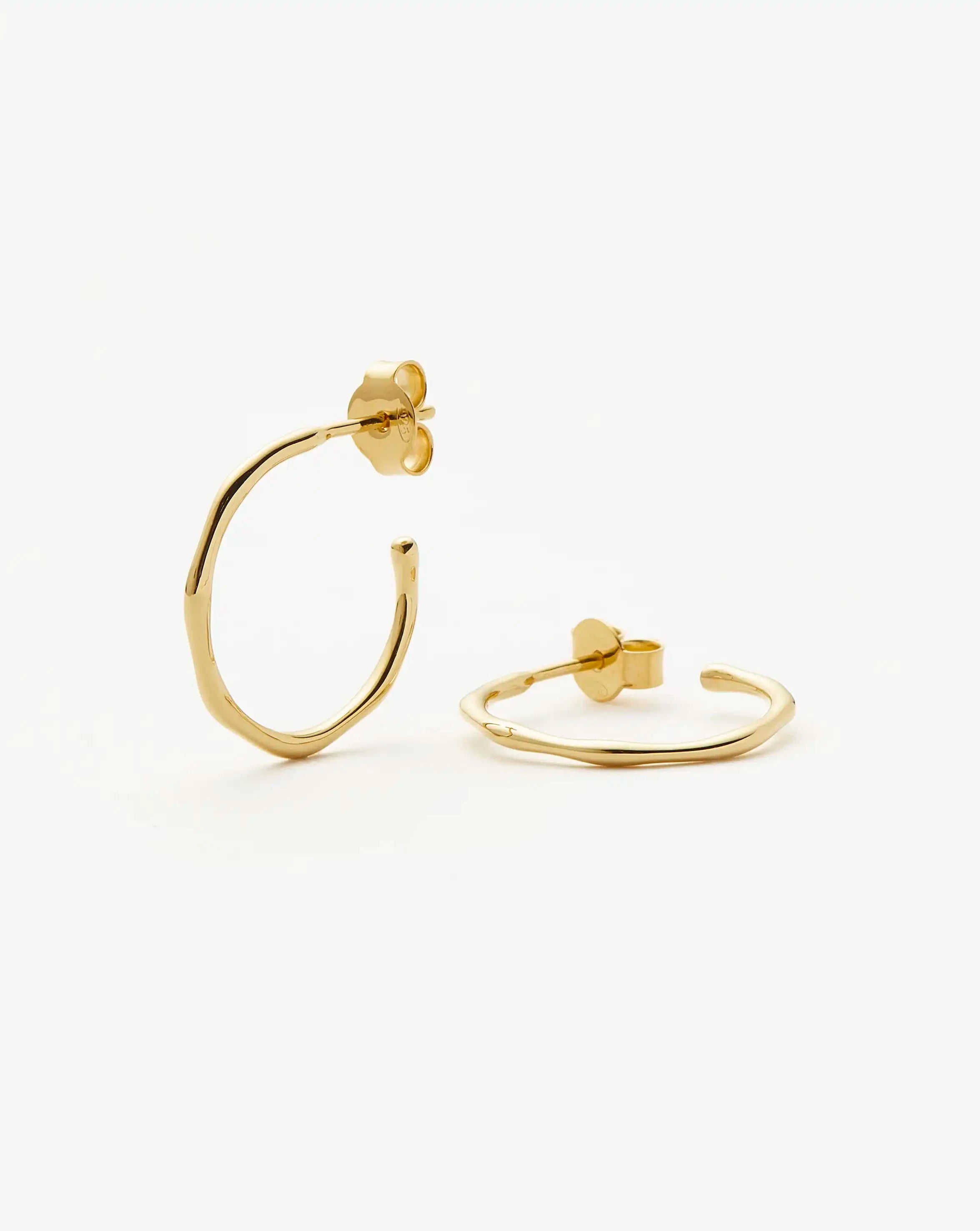 Small Molten Hoop Earrings for Women - Trendy Gold & Silver Dainty Huggie Hoops - Perfect for Everyday Wear, Parties & Gifts