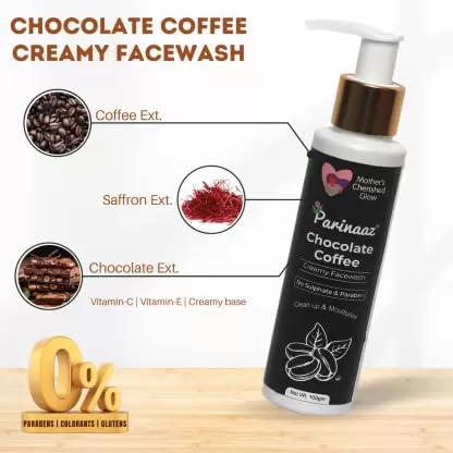 PARINAAZ Mother's Cherished Glow Chocolate Coffee Creamy Face Wash - 100g | Deep Cleansing & Nourishing for Radiant Skin | Perfect for Daily Skincare Routine & Spa Days