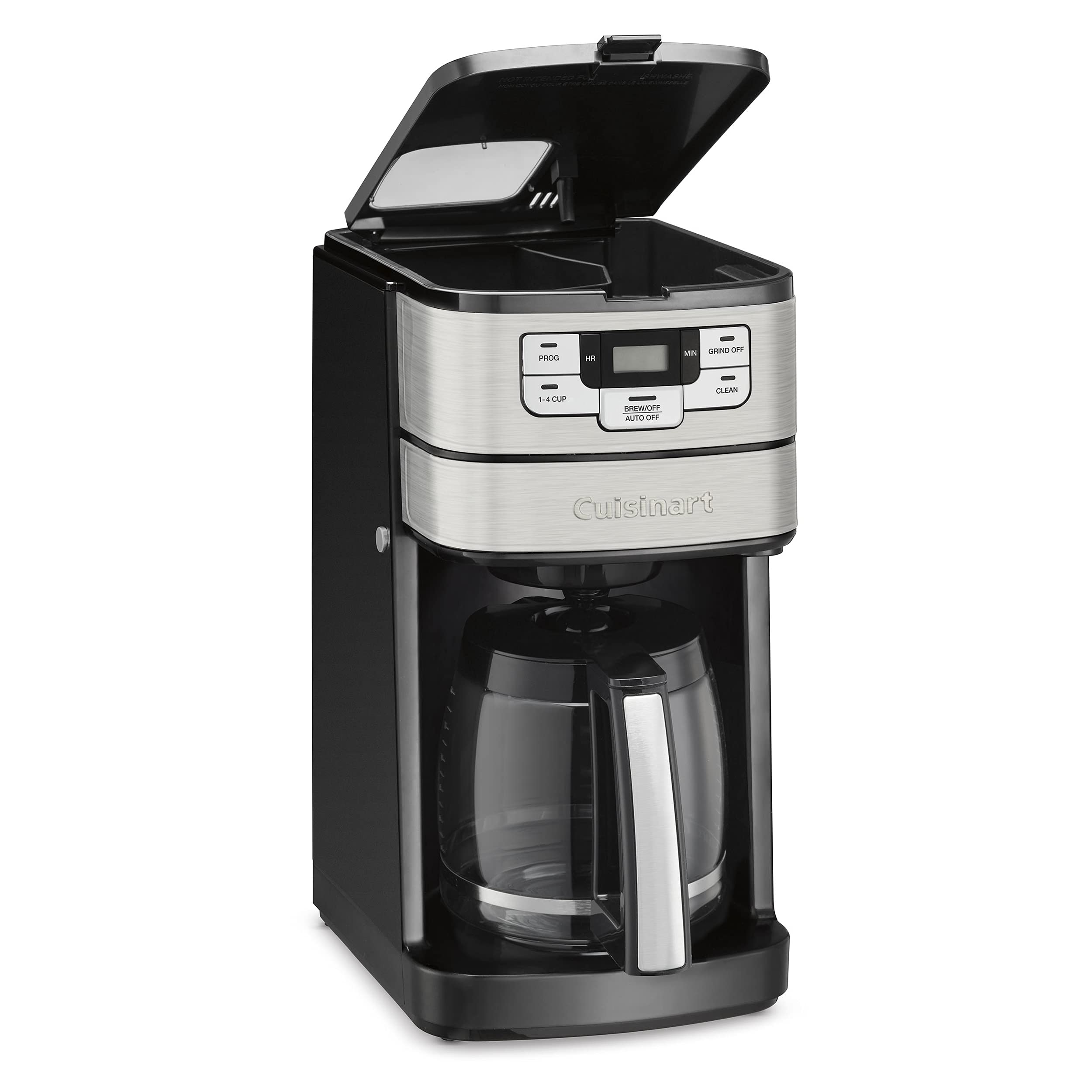 Cuisinart DGB-400C 12-Cup Automatic Grind & Brew Coffee Maker with 1-4 Cup Setting, Auto-Shutoff - Black/Silver | Fresh Ground Coffee for Home, Office & Entertaining