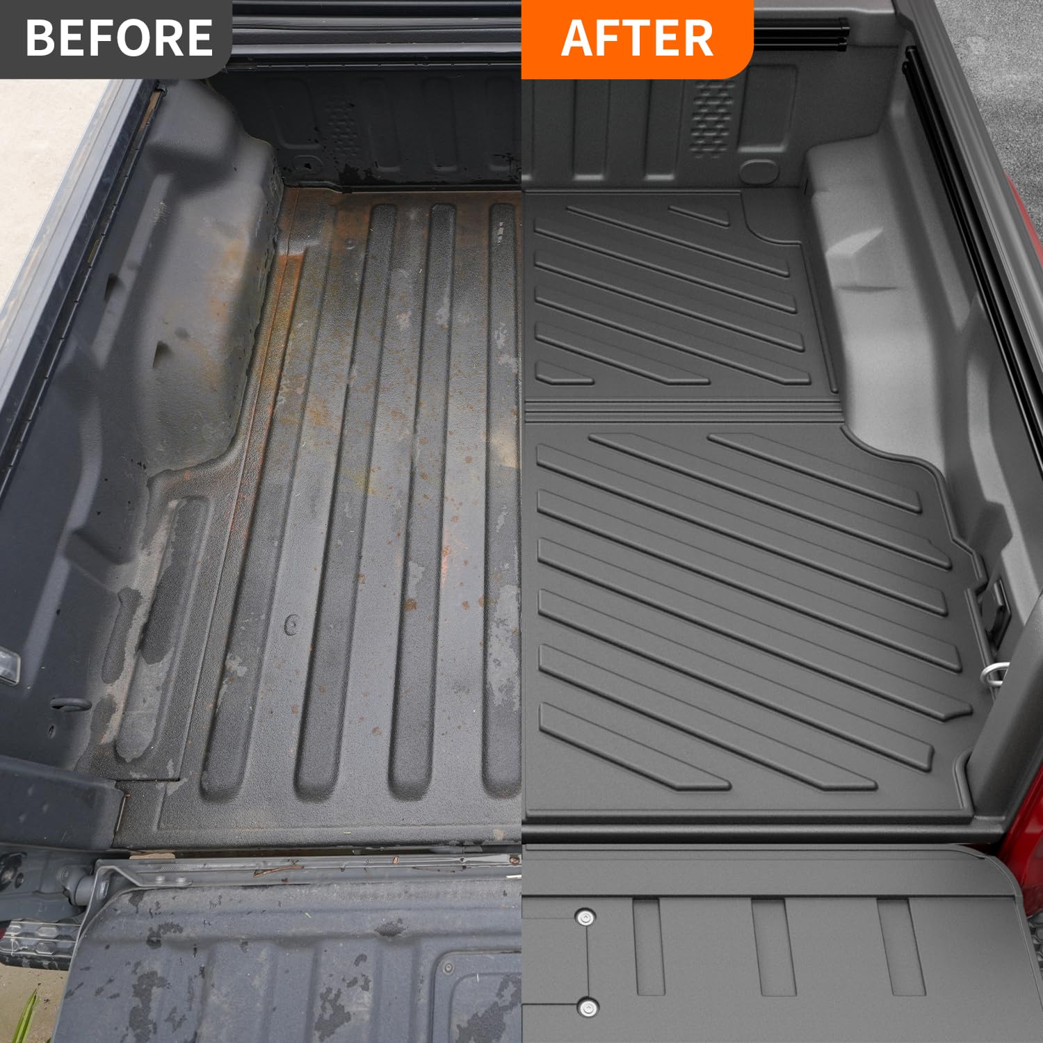 2020-2025 Jeep Gladiator JT All-Weather Cargo Liner & Tailgate Mat Set - Heavy Duty TPE Truck Bed Protection - Perfect for Off-Roading, Camping & Hauling Gear