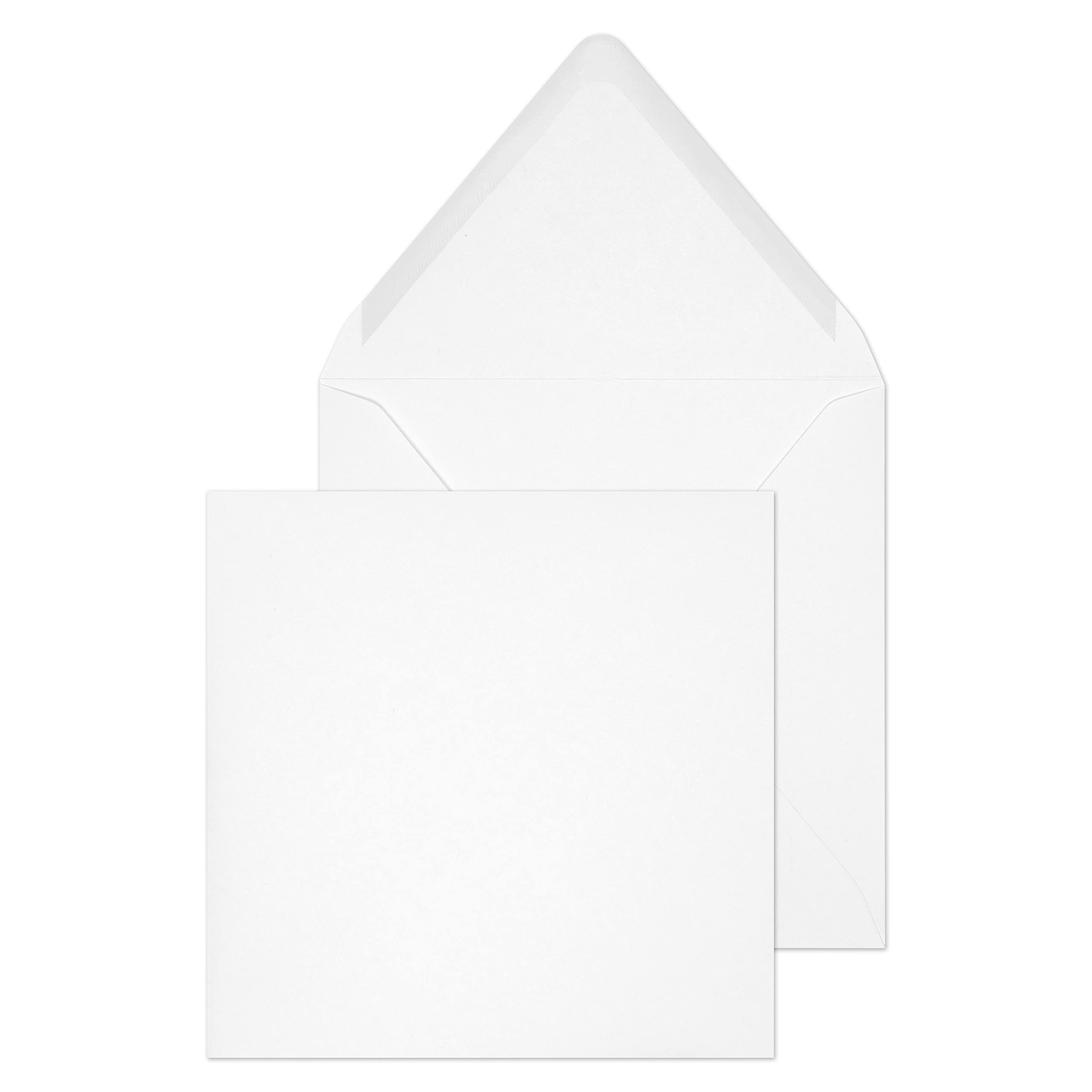 Premium 90 gsm White Square Banker Envelopes 146 x 146 mm (Pack of 1000) - Self-Sealing Invitation & Mailing Envelopes for Business, Wedding, Greeting Cards and Stationery