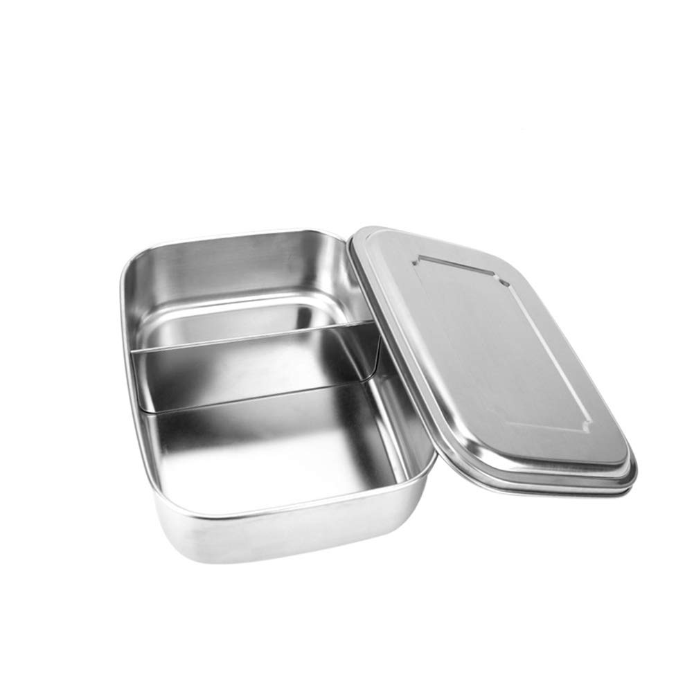 DOITOOL 1000ML 304 Stainless Steel Lunch Box for Men & Women - Leakproof Square Bento Food Container - Ideal for School, Office, Camping & Outdoor Activities