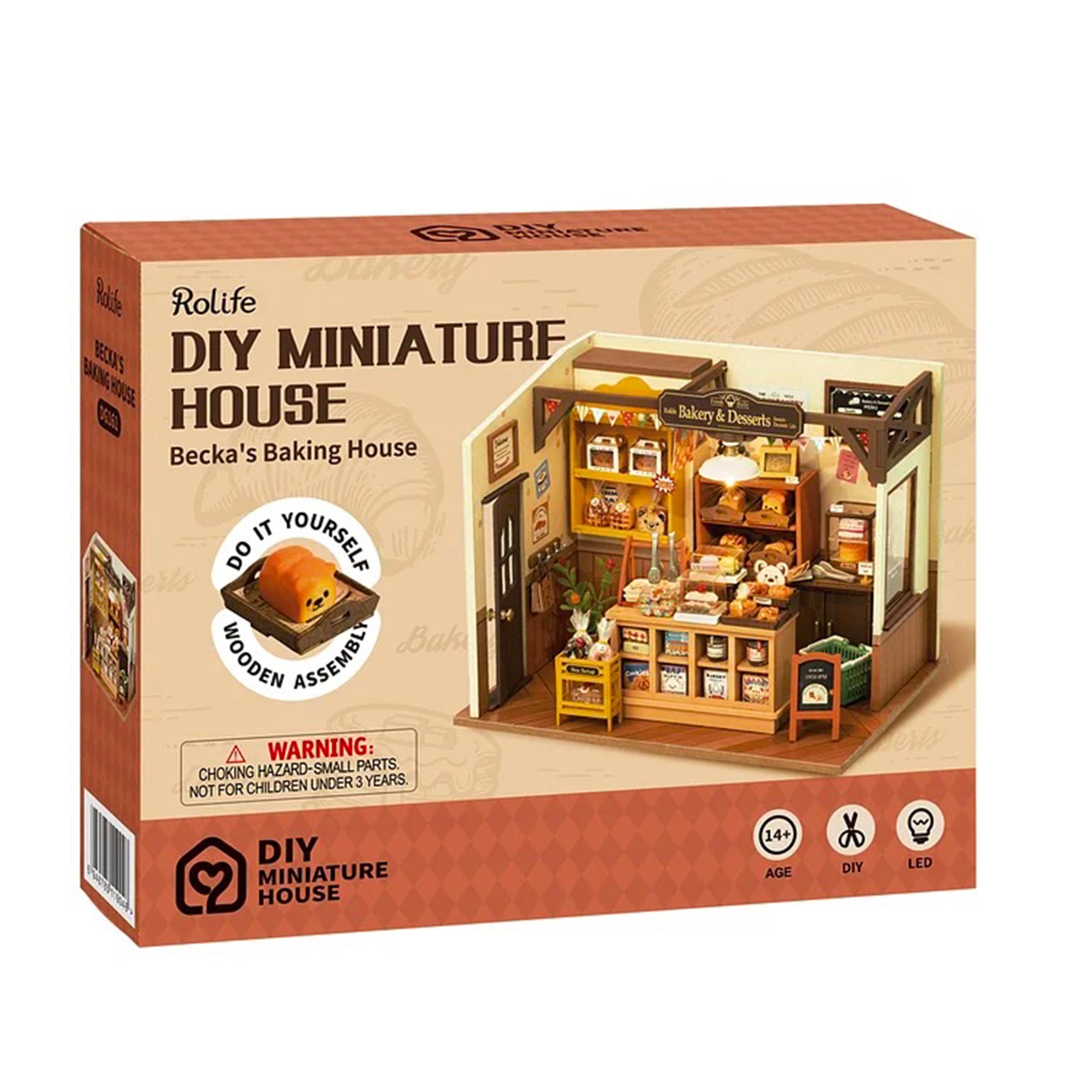 DIY Miniature House Kit - Becka's Baking House - Perfect for Model Building, Dollhouse Decor & Creative Craft Projects