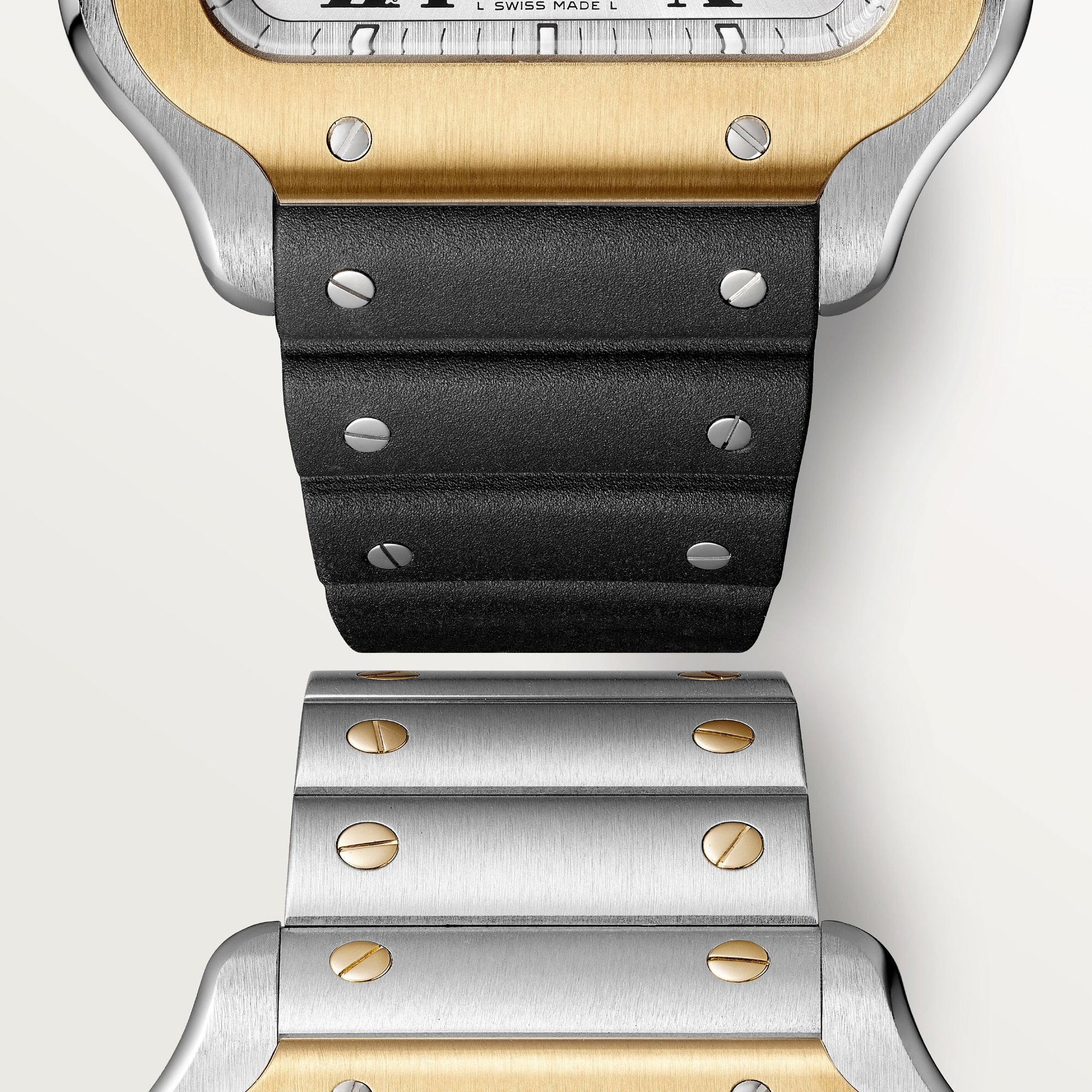 Cartier Santos Chronograph Men's Watch - Stainless Steel & 18K Yellow Gold Luxury Timepiece for Business, Gifts & Special Occasions