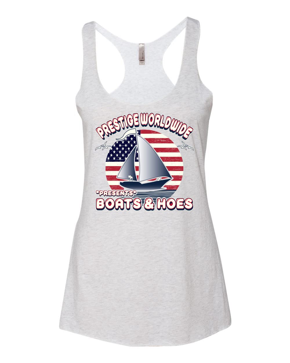 Funny Catalina Wine Mixer Island Pop Culture Tri-Blend Racerback Tank Top - Soft & Comfortable Women's Graphic Tee for Summer, Beach & Music Festivals
