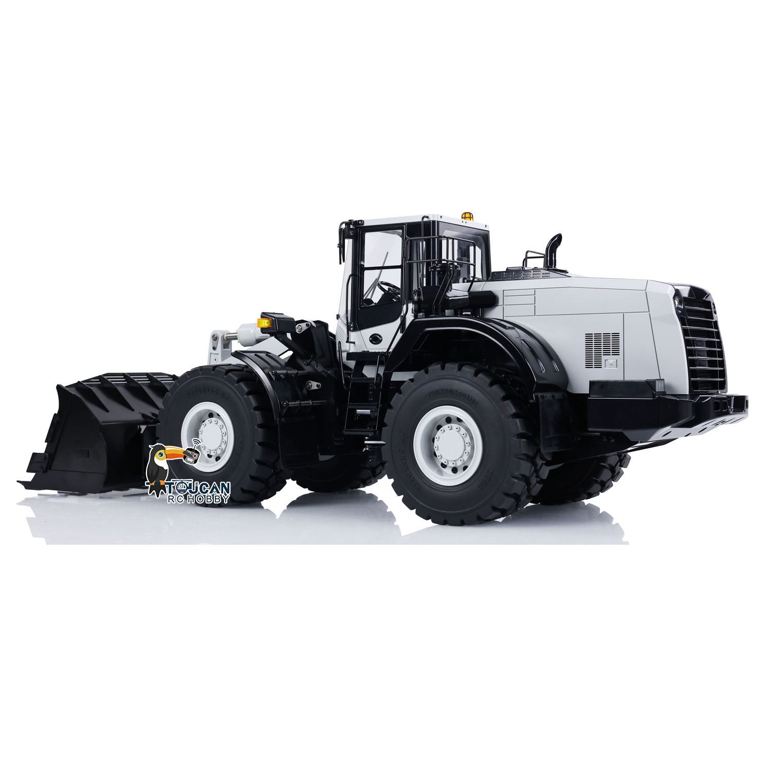 1/14 Scale RC Metal Hydraulic Loader WA480 - Remote Control Construction Toy with Quick Coupler, Fork Bucket, Lights & Sound - ST8 Radio System - Perfect for Construction Enthusiasts and Kids Outdoor Play
