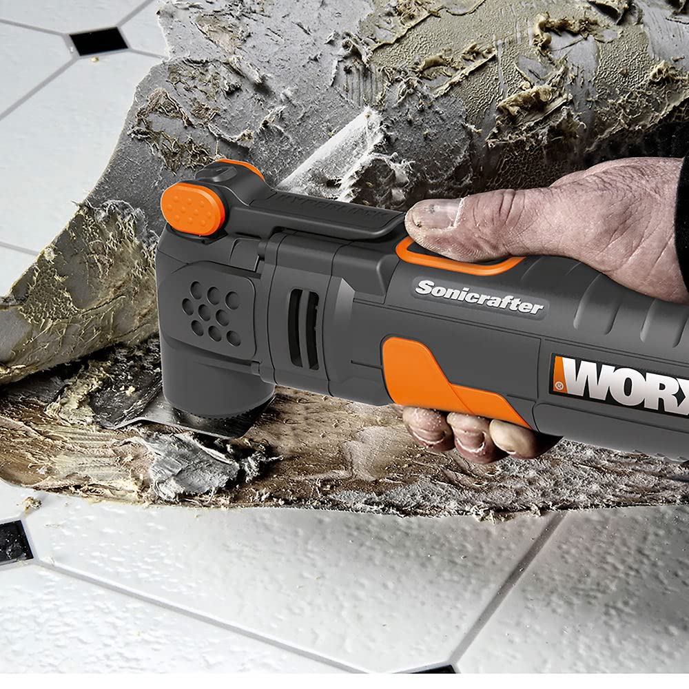 Worx Sonicrafter 3 Amp Corded Oscillating Multi-Tool - Perfect for DIY Projects, Woodworking, Flooring & Home Renovations