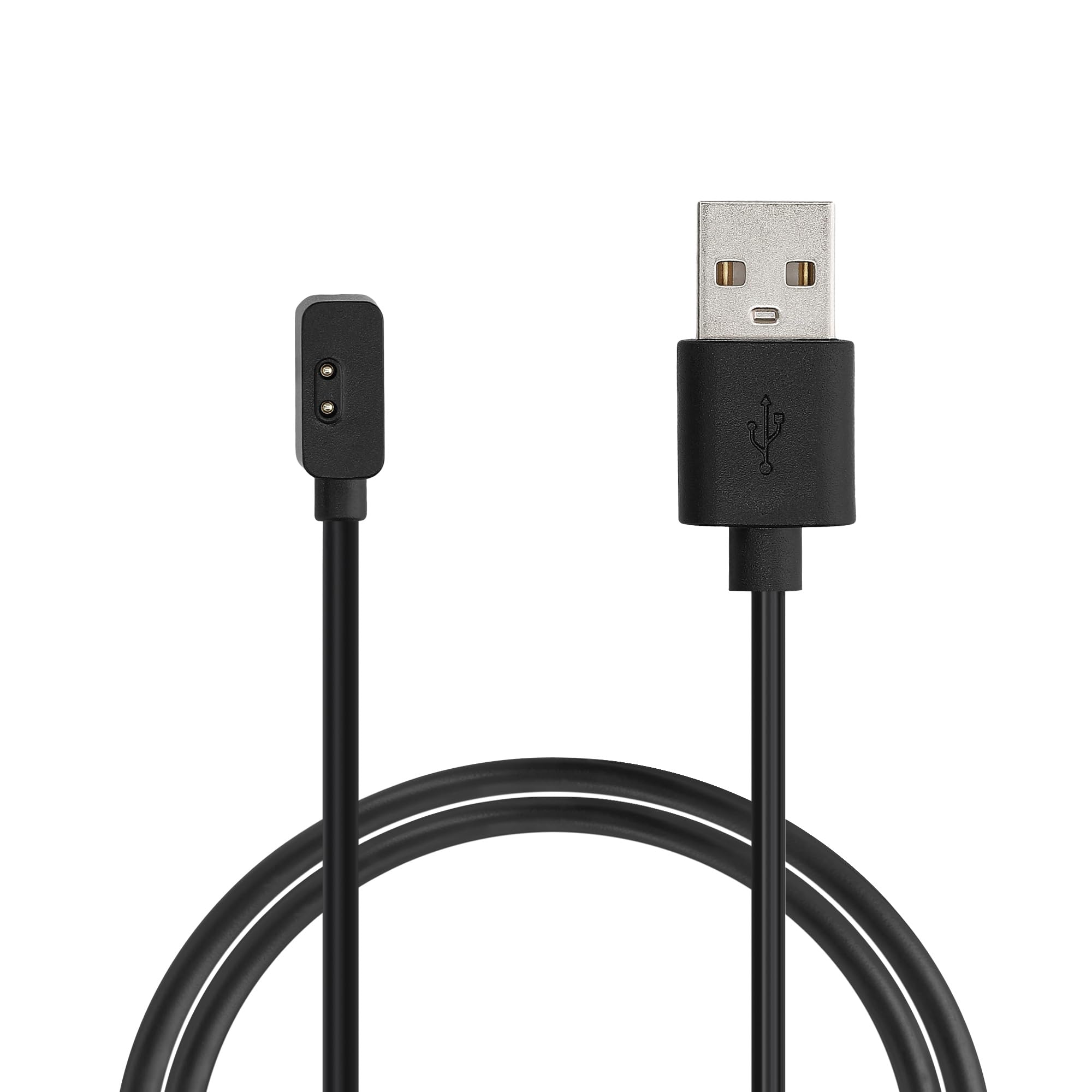 kwmobile USB Charging Cable for Xiaomi Redmi Watch 2 Lite/3 Lite - Fast Charging Cord for Smartwatch - Durable Nylon Braided Black Cable - Perfect for Home, Office & Travel Use