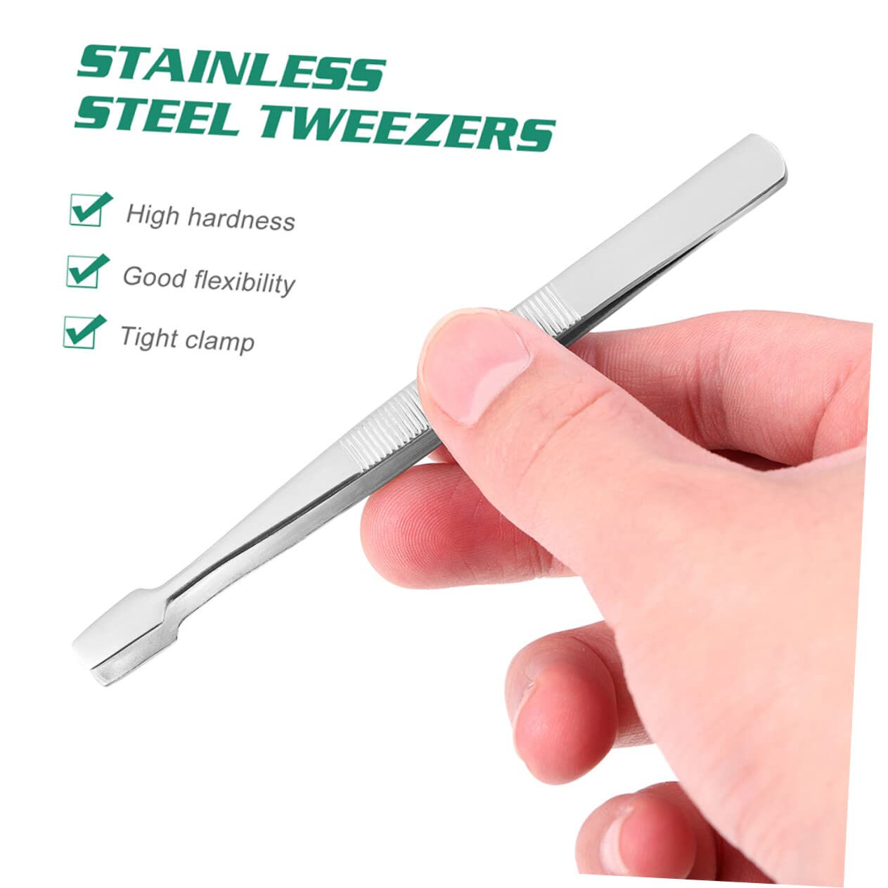 6-Piece Non-Slip Stamp Tweezers Set - Stainless Steel Jewelry & Craft Tool with Eyelash Clip - Perfect for DIY Stamping, Jewelry Making, False Eyelash Application and Precision Crafting