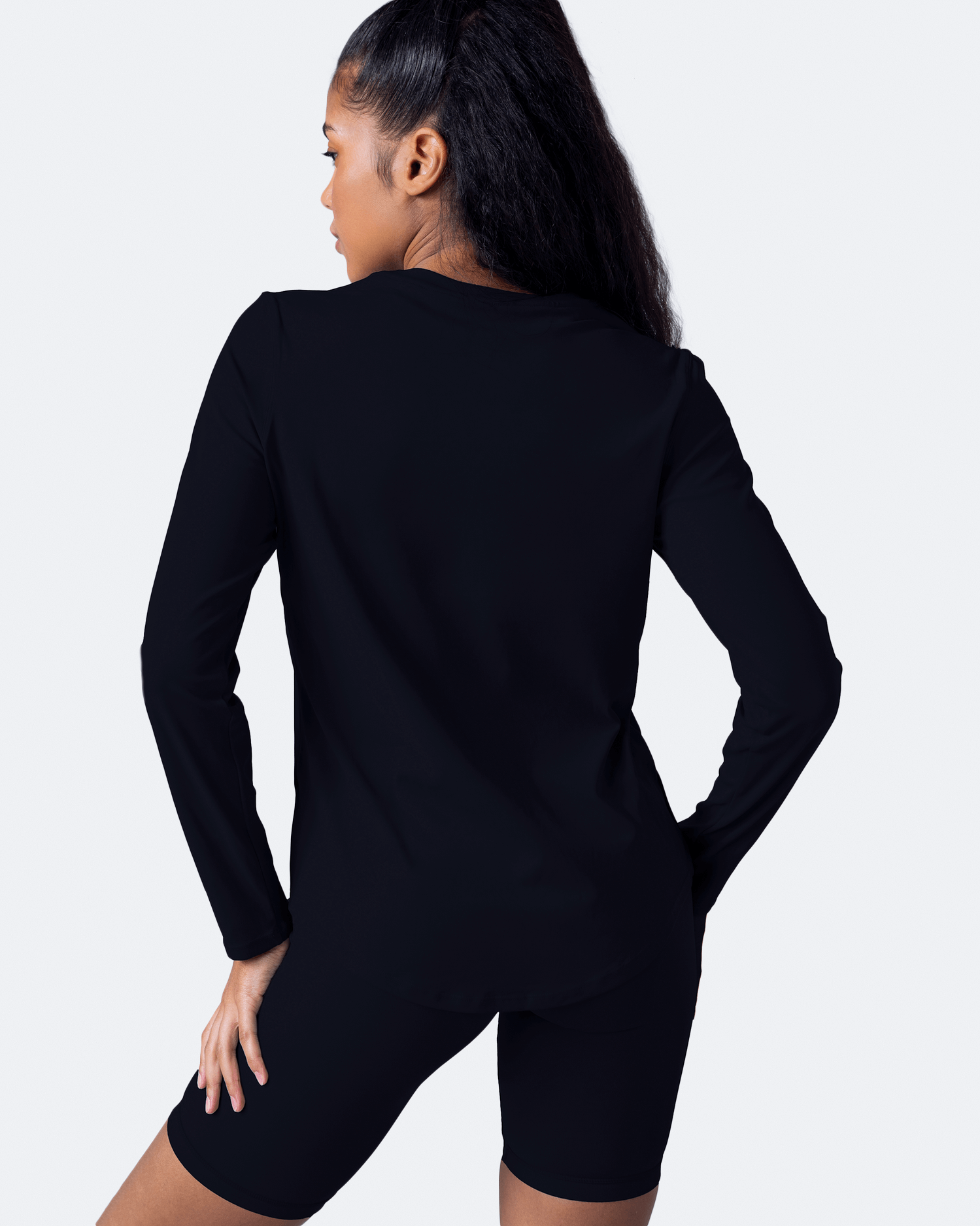 Jet Black Long Sleeve T-Shirt for Men - Soft Cotton Comfort Fit Casual Shirt - Perfect for Work, Gym & Everyday Wear