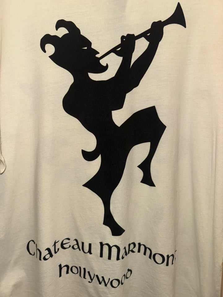 Authentic Gucci Chateau Marmont Women's T-Shirt Size L - Luxury Cotton Casual Top for Date Night & Weekend Outings