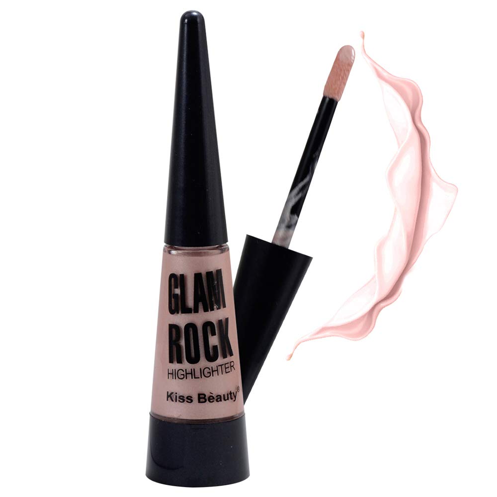 Kiss Beauty Liquid Highlighter - Shade 58622-05 | Free Kajal Eyeliner Included | Perfect for Daytime Glow & Nighttime Makeup Looks