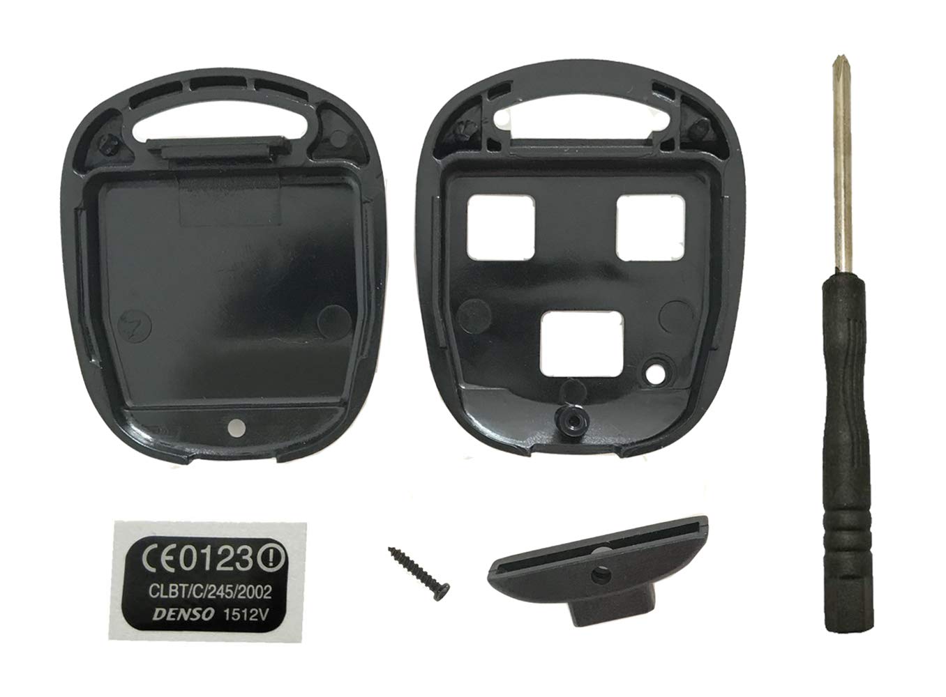 Lexus Key Fob Replacement - 3 Button Keyless Entry Remote Control Shell for ES GS GX IS LS LX RX SC Models - No Cutting Required (Uses Original Key & Chip) - Perfect for Car Key Replacement, Spare Key, or Damaged Fob Repair