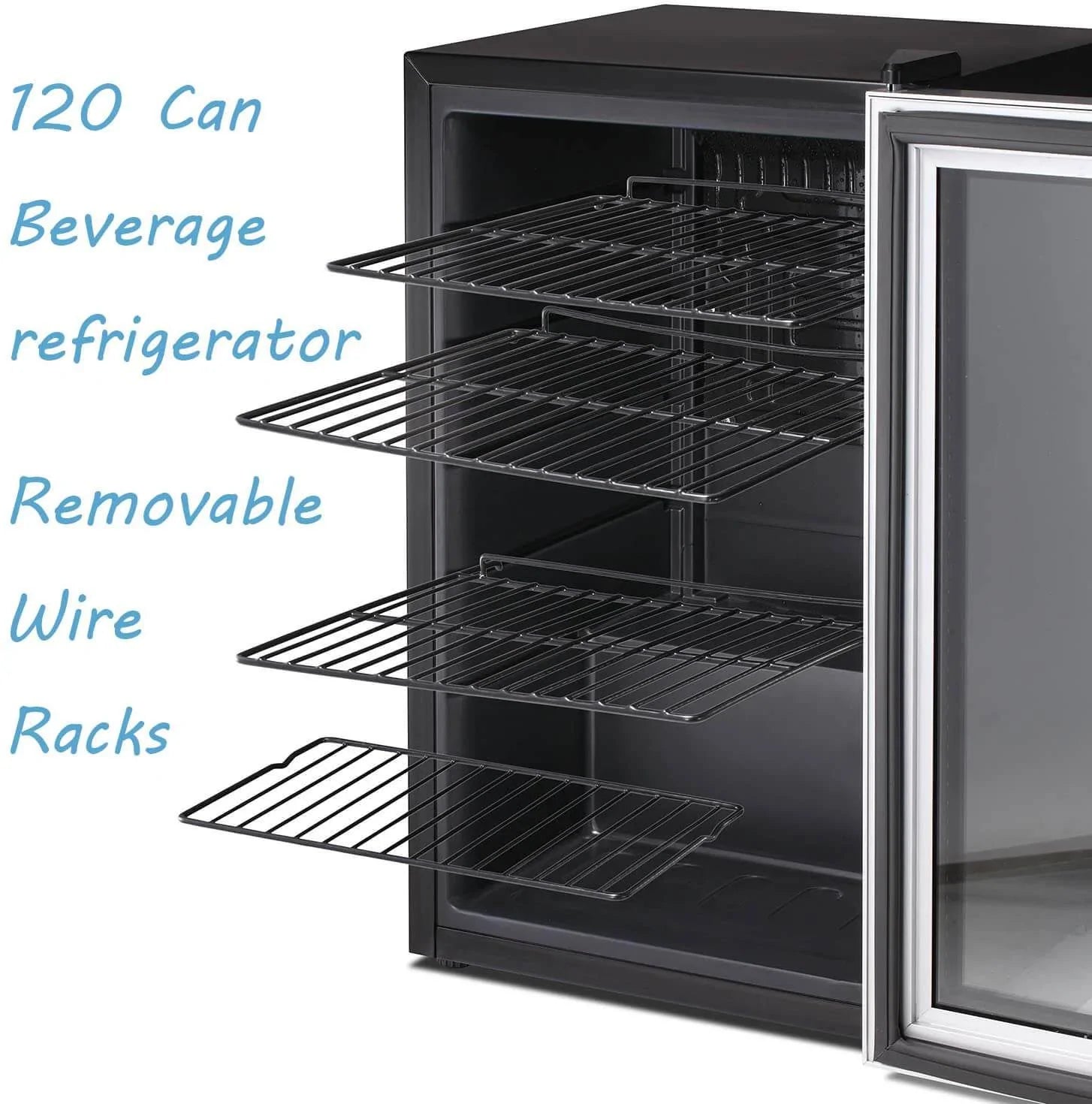 Antarctic Star 4.5 Cu Ft Mini Fridge - 120 Can Capacity Beverage Cooler with Digital Temperature Control - Perfect for Home, Office, Dorm & Party Use
