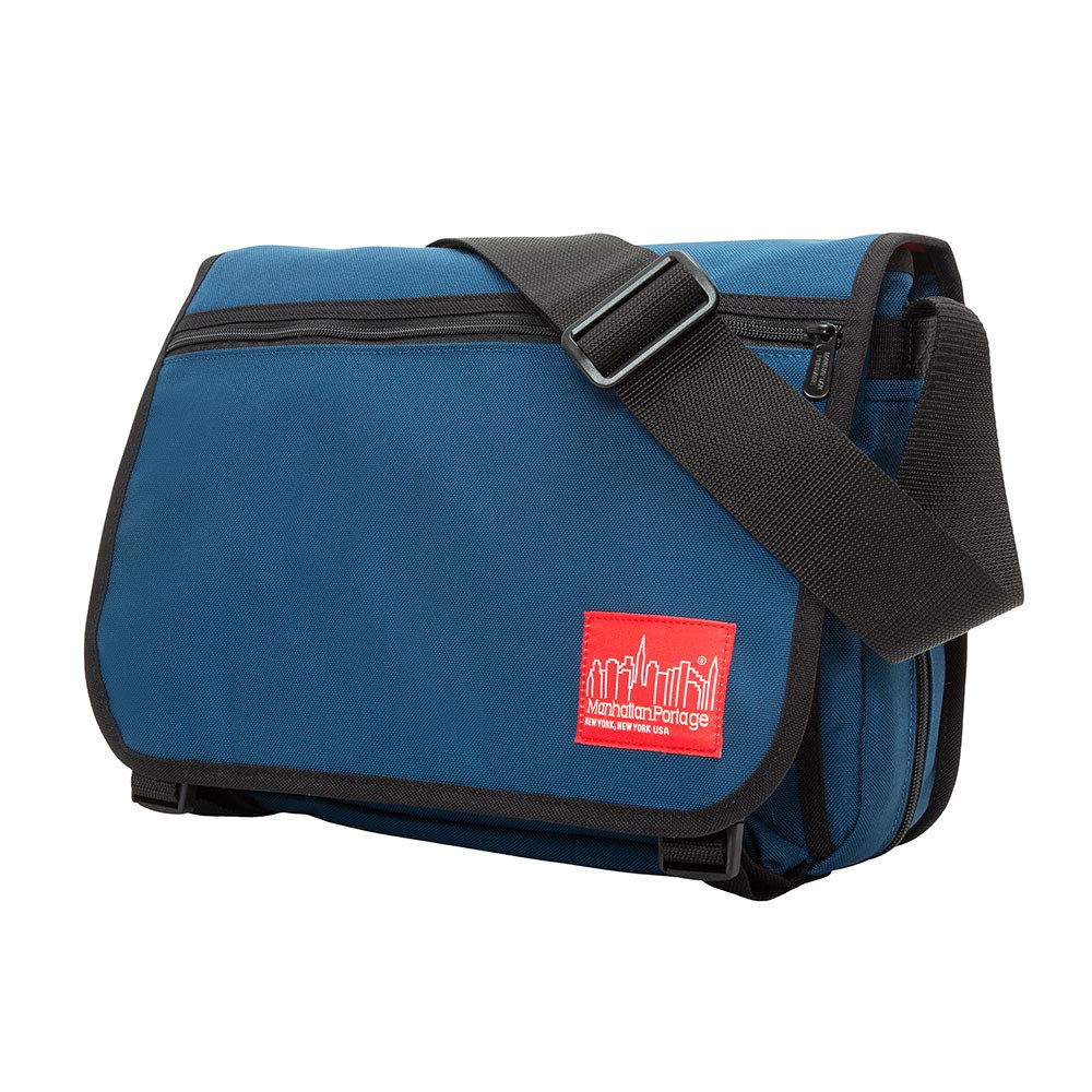 Manhattan Portage Europa Messenger Bag - Medium Expandable Laptop Bag with Water-Resistant 1000D Cordura Fabric for Work, College & Travel - Navy - Perfect for Commuting, Business Trips & School Use