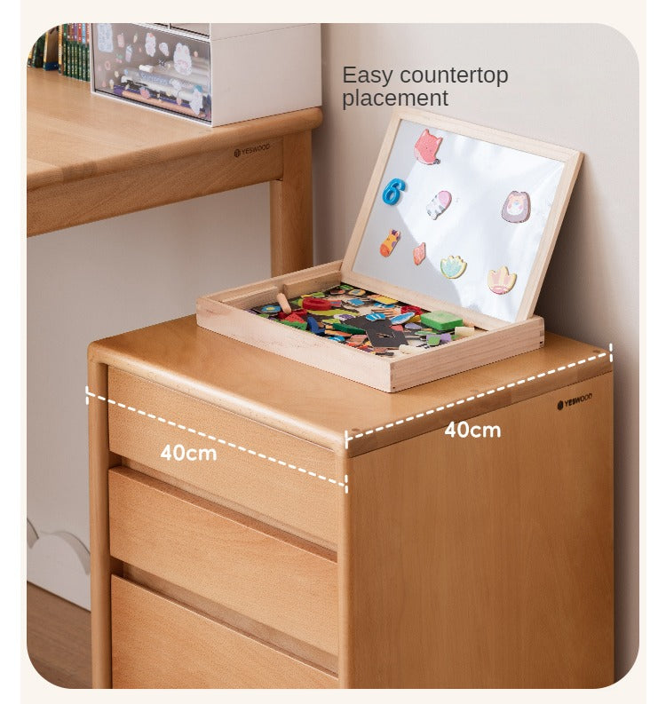 Solid Wood Kids Writing Desk - Beech & Oak Study Table for Children - Perfect for Homework, Drawing & Crafting in Bedroom or Study Room