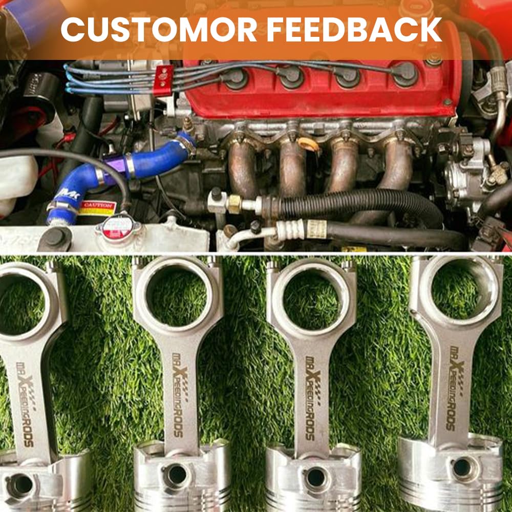High-Performance maXpeedingrods H-Beam Engine Connecting Rods for Toyota Celica 2.0L 3SGTE 3S-GTE MR2 - Includes 3/8