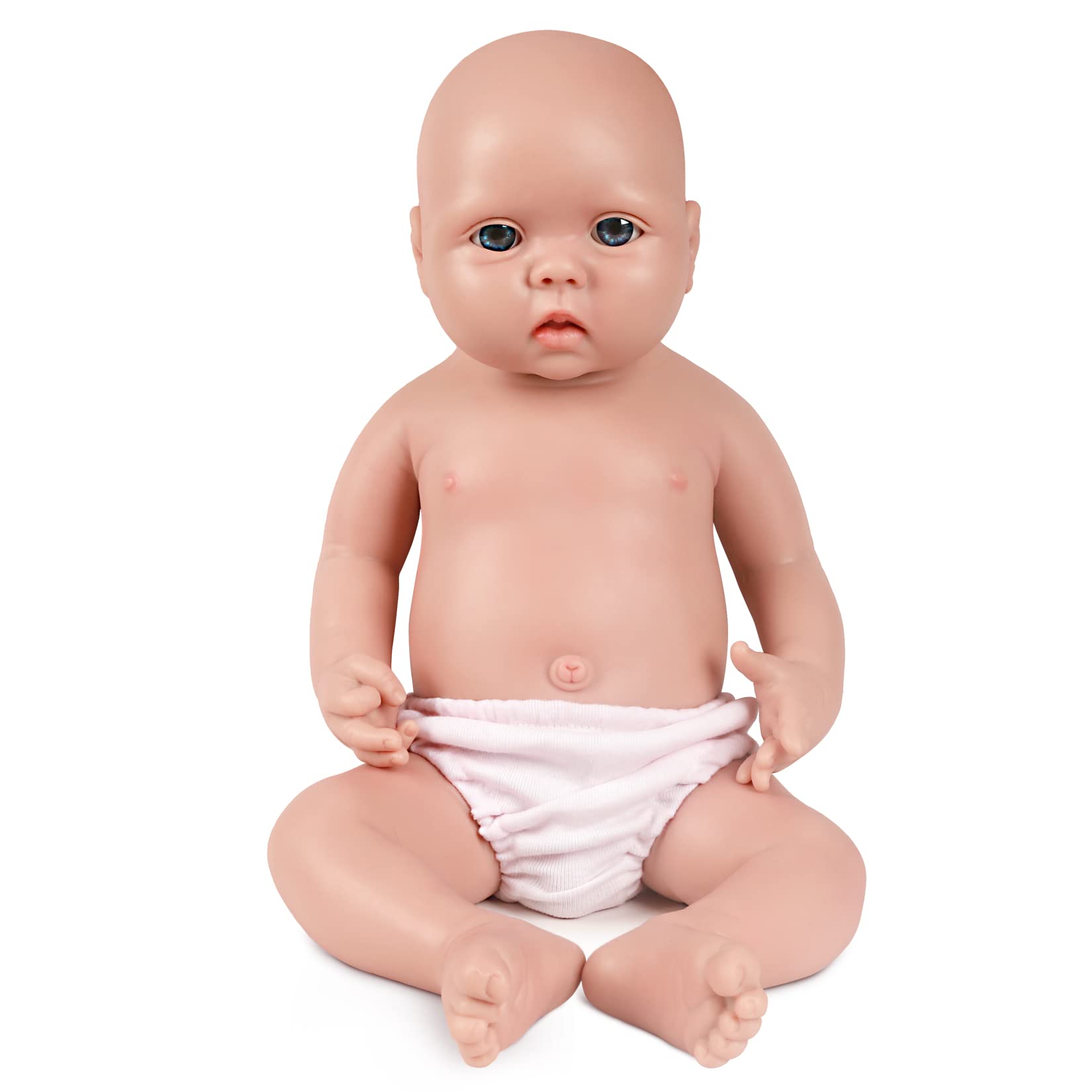 IVITA 18 Inch Realistic Silicone Baby Doll for Boys - Full Body Reborn Newborn Doll (Not Vinyl) - Perfect for Gift Giving, Nursery Decor, and Childcare Practice