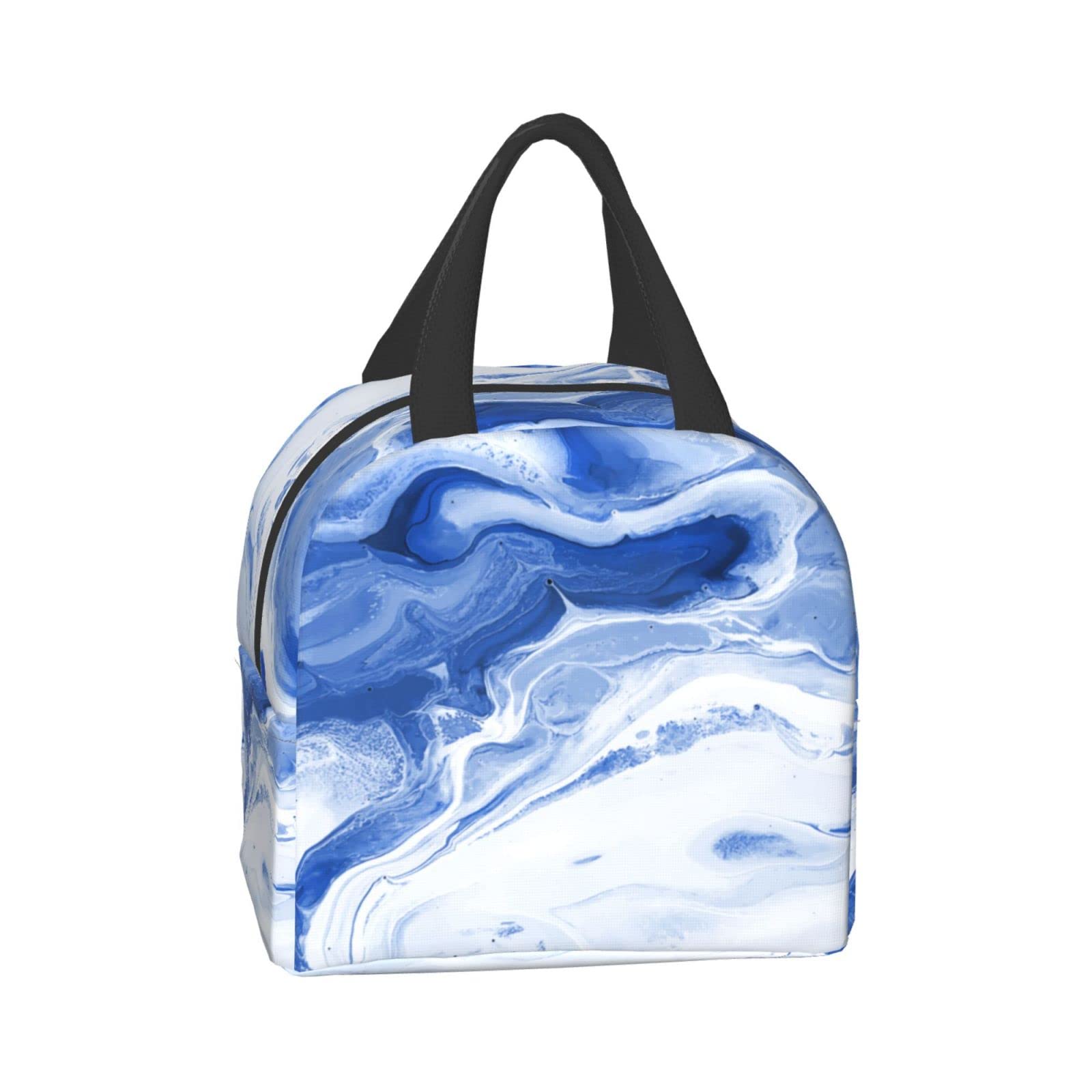 Blue Marble Insulated Lunch Box - Reusable Thermal Lunch Bag for Women & Men - Perfect for Office, Camping, Hiking, Picnic, Beach & Travel - Keep Food Fresh All Day