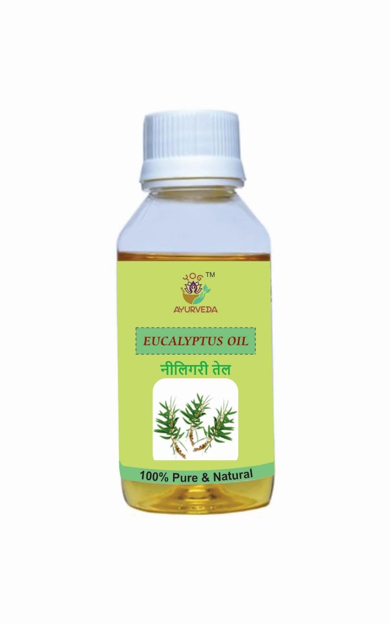 Pure Nilgiri Eucalyptus Essential Oil 100ml - 100% Natural Therapeutic Grade for Aromatherapy, Massage & Skin Care | USDA Certified Organic | Stress Relief & Respiratory Support | Perfect for Diffusers, DIY Beauty & Home Spa