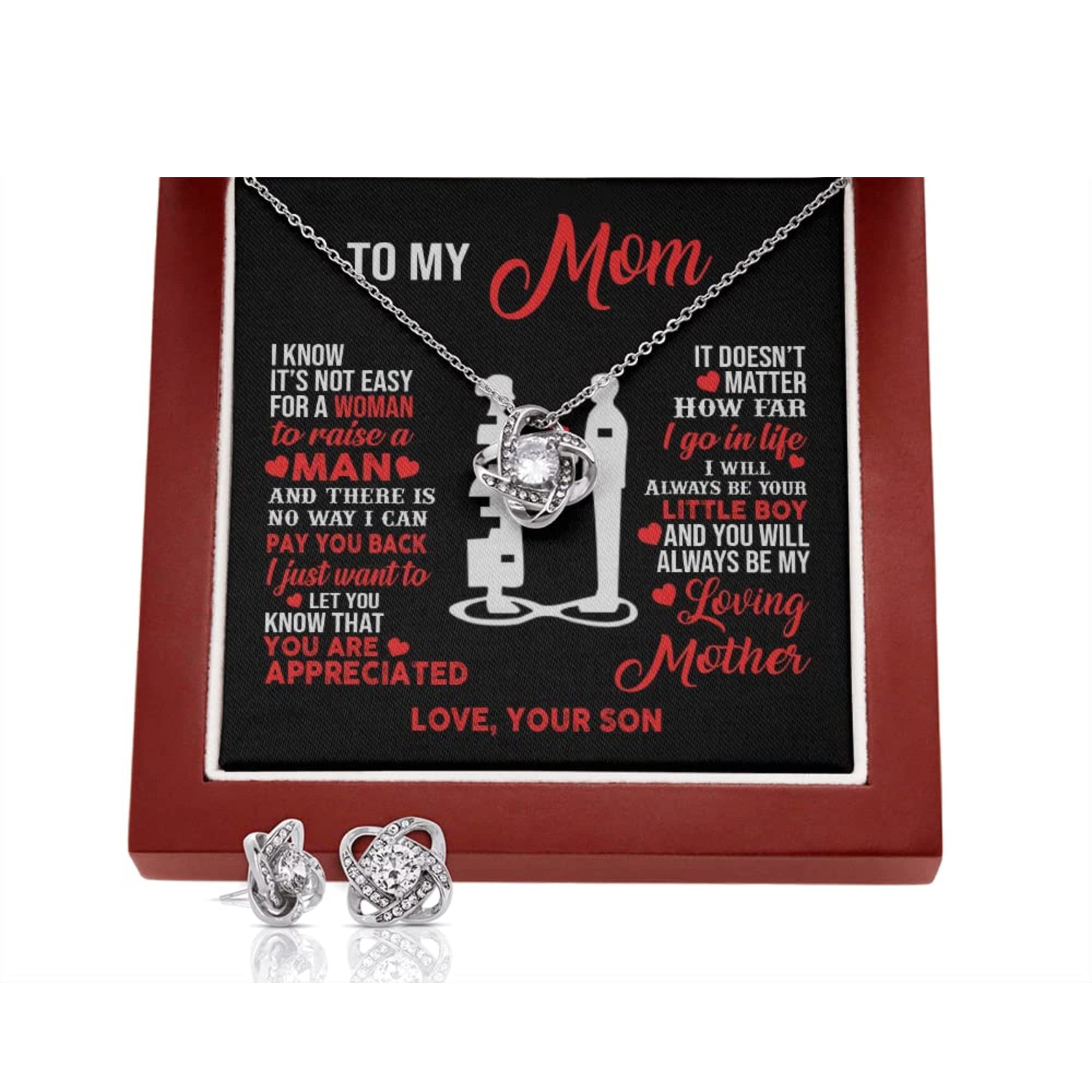 Mom's Jewelry Gift - Cubic Zirconia Pendant Necklace for Mother's Day & Christmas
