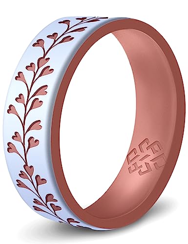 Pearl White & Rose Gold Heart Vine