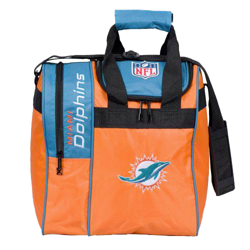 Official NFL Miami Dolphins Team Logo Tote Bowling Bag - Durable & Stylish for Games, Travel & Sports Gear Storage
