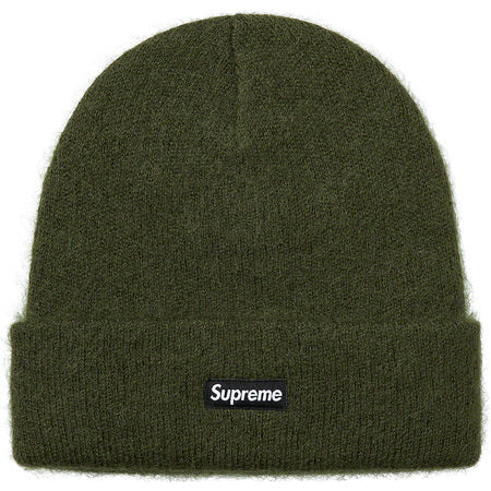 Supreme Mohair Beanie Hat for Men & Women - Soft Winter Knit Cap in Olive Green - Perfect for Skiing, Snowboarding & Cold Weather Fashion