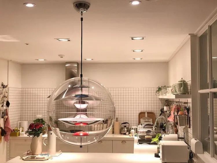Modern Globe Pendant Light Fixture - Stylish Ceiling Lighting for Living Room, Bedroom & Dining Area - Perfect for Home Decor and Ambient Illumination