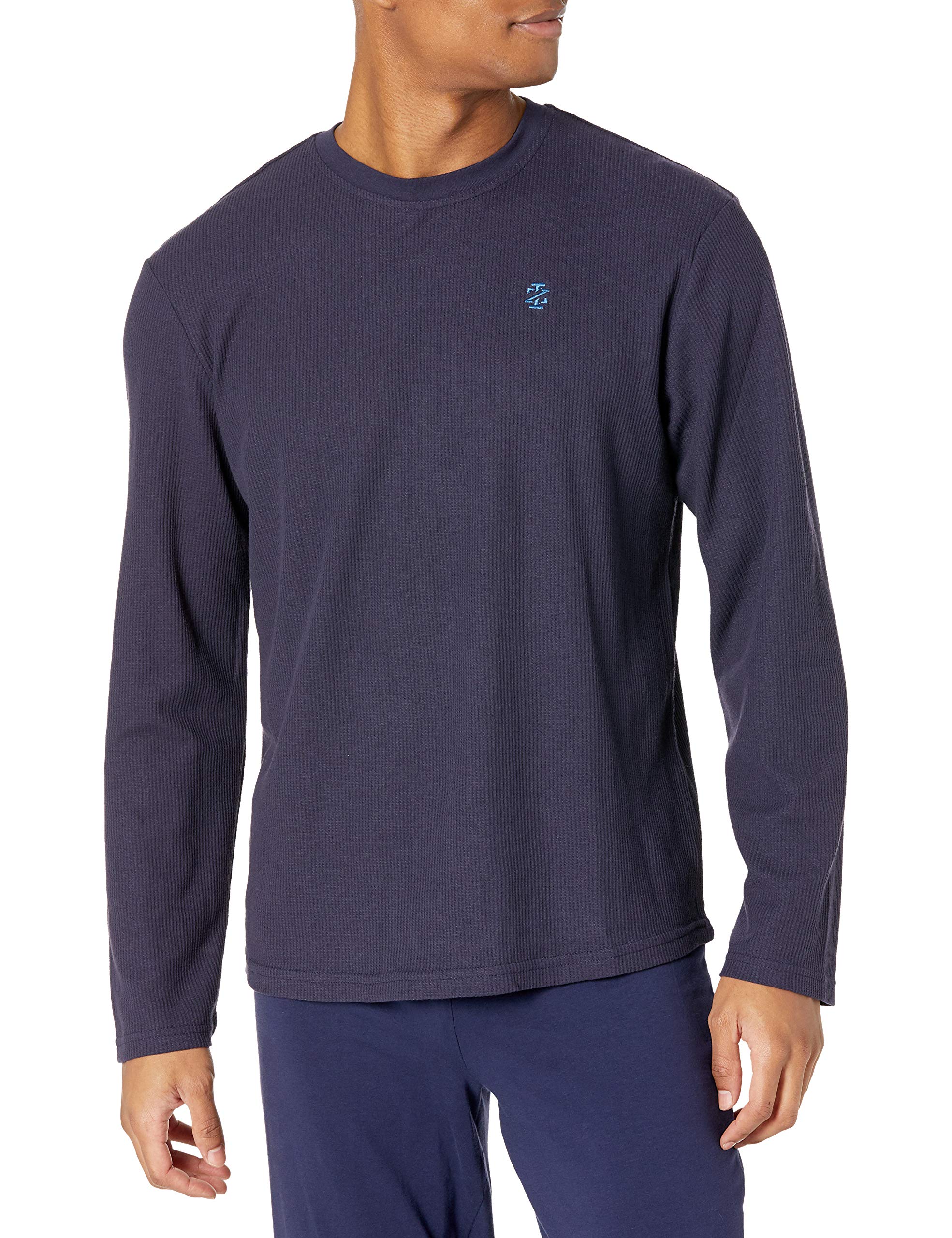 IZOD Men's Waffle Crew Neck Long Sleeve Thermal Shirt - Soft & Warm Winter Base Layer for Outdoor Activities & Casual Wear