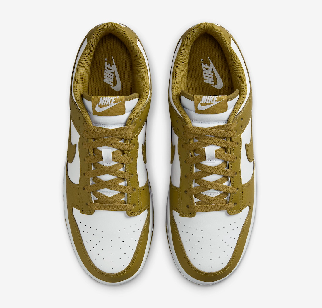 Nike Men's Dunk Low Retro Sneakers - White/Pacific Moss - Casual & Streetwear Style for Everyday Wear
