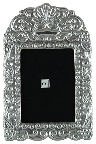 Sofia's Findings Sterling Silver 4x5 Picture Frame - Elegant Puya Real Design for Wedding, Anniversary & Home Decor Gifts