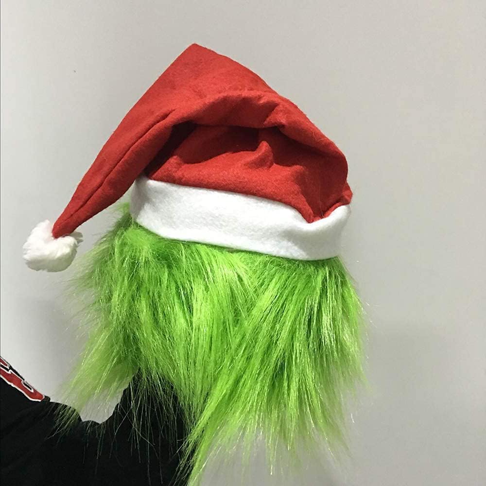 Green Christmas Cosplay Mask - Halloween & Holiday Party Costume Accessory for Festive Celebrations & Themed Events