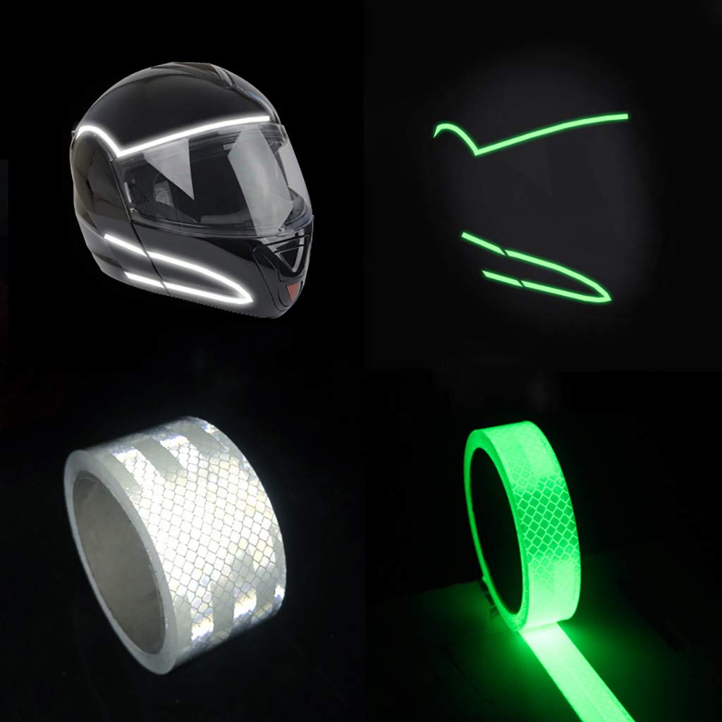 Xipoxipdo Reflective Bike Stickers for MTB & Cycling - High Visibility Wheel Rim Decal Tape, Fluorescent Bicycle Accessories for Night Riding Safety