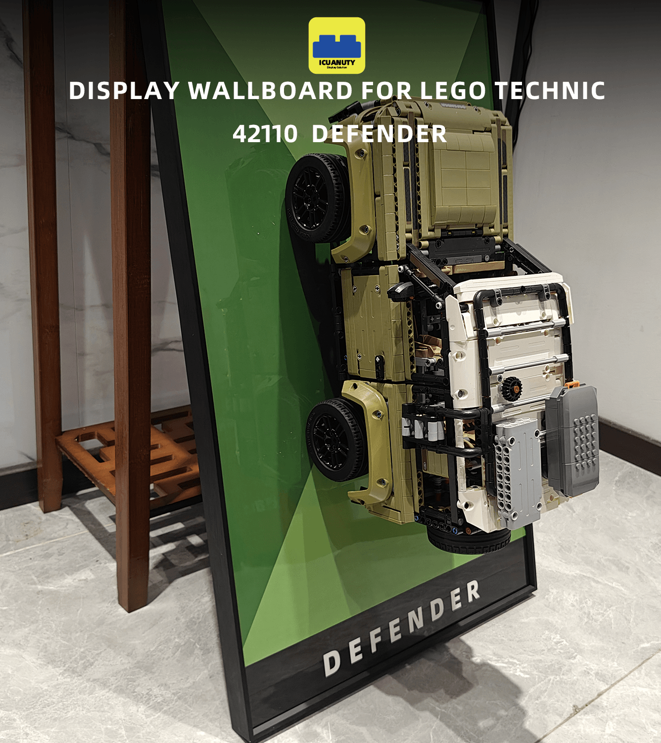 LEGO Technic 42110 Land Rover Defender Display Wall Board - Premium LEGO Car Storage & Showcase for Collectors - Perfect for Home, Office, and LEGO Exhibition Displays