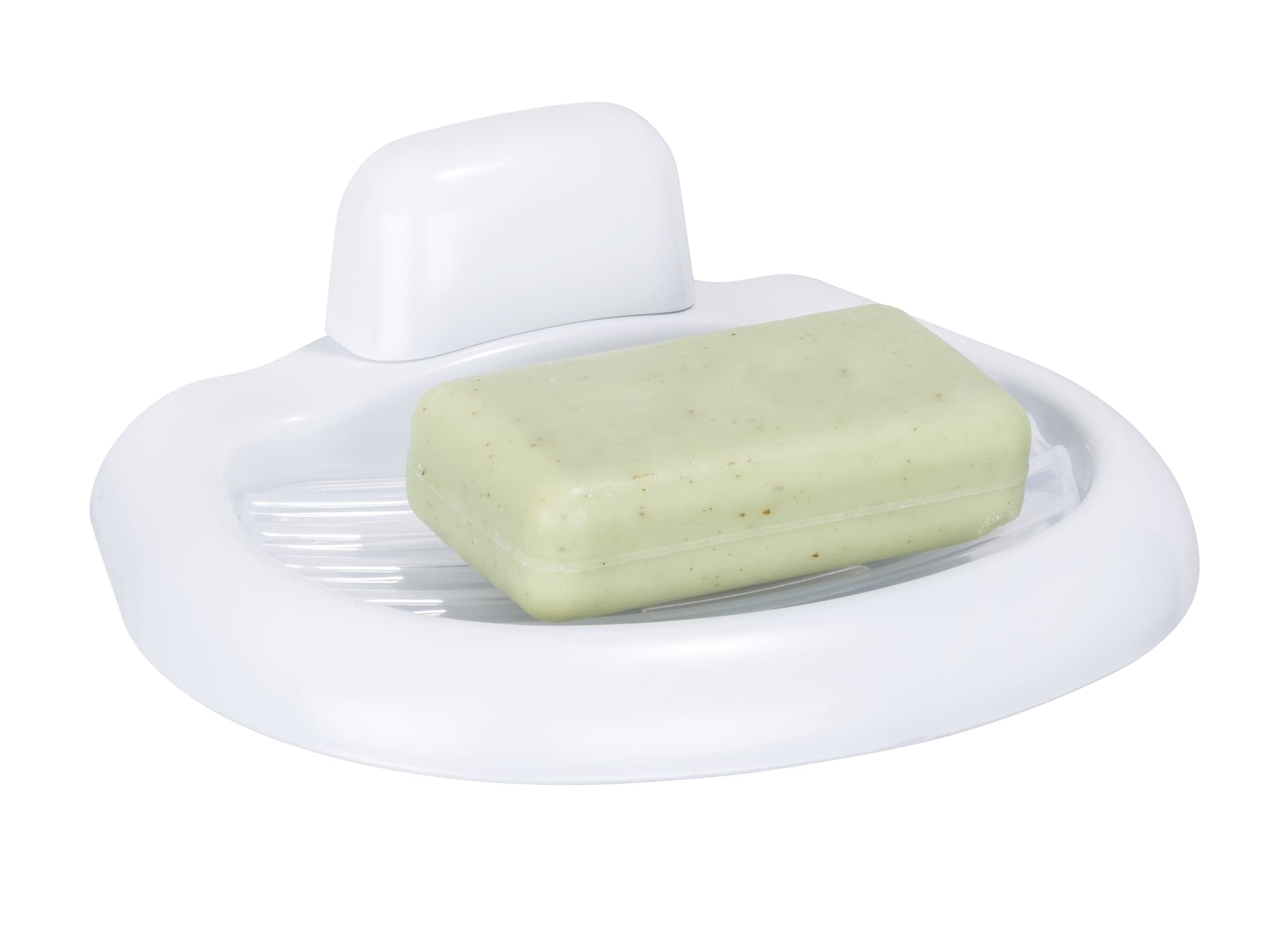 Wenko White Pure Soap Dish - Bathroom & Kitchen Organizer
